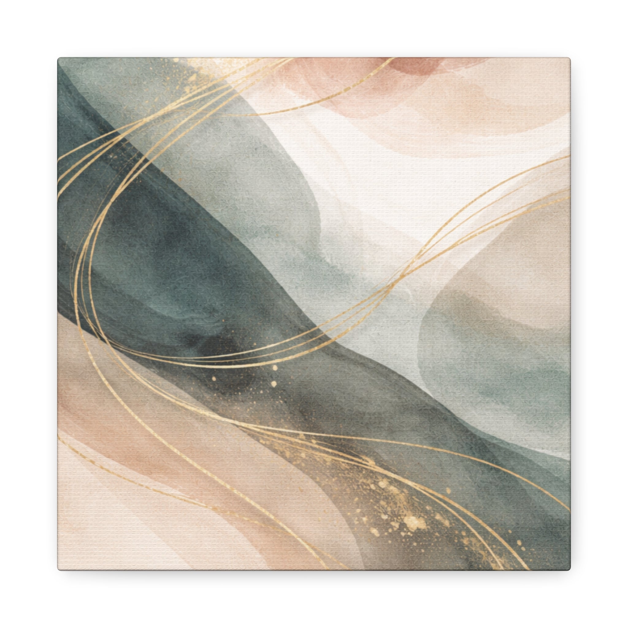 Abstract Coastal Waves Matte Canvas — Stretched Wall Art