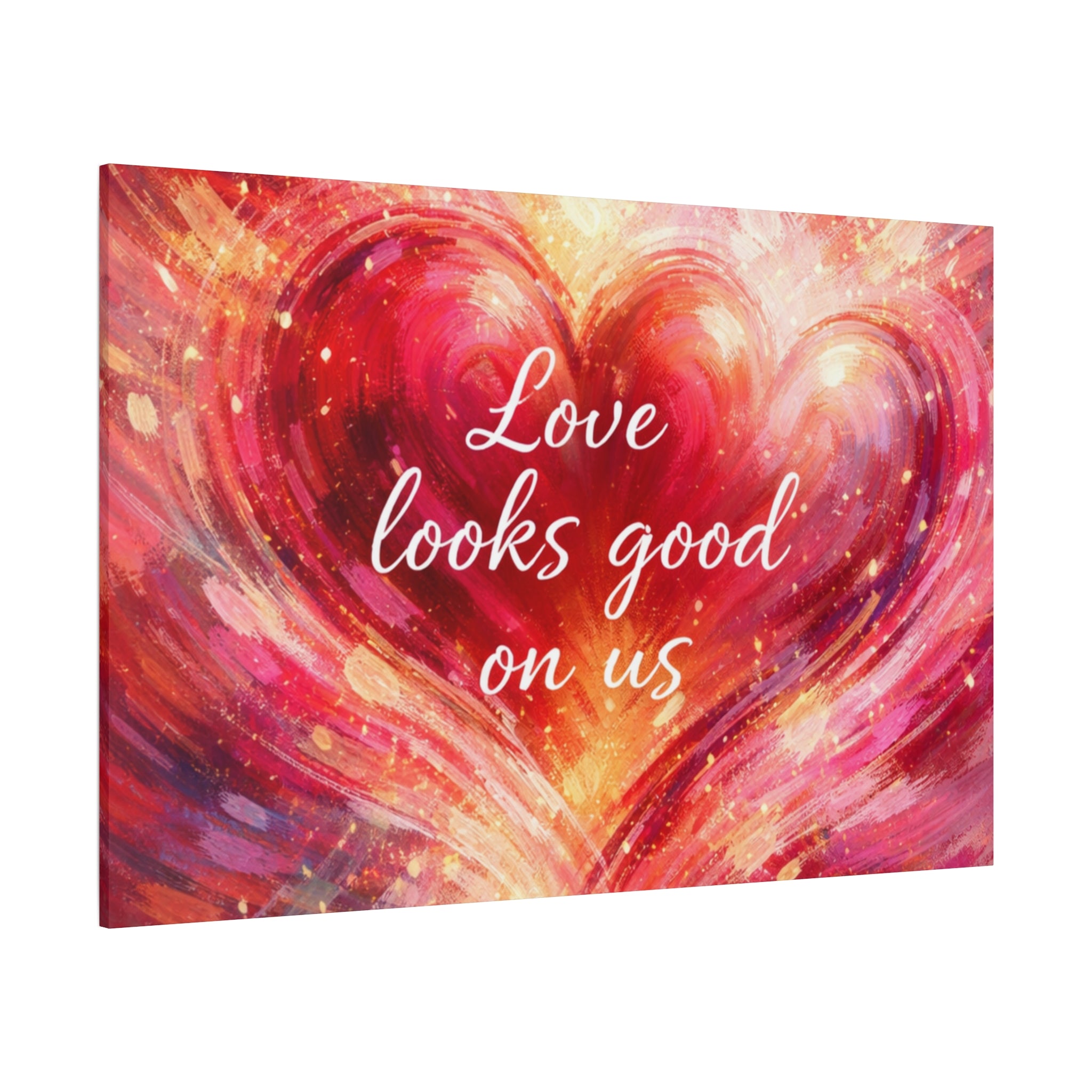 Love Looks Good On Us Matte Canvas Wall Art
