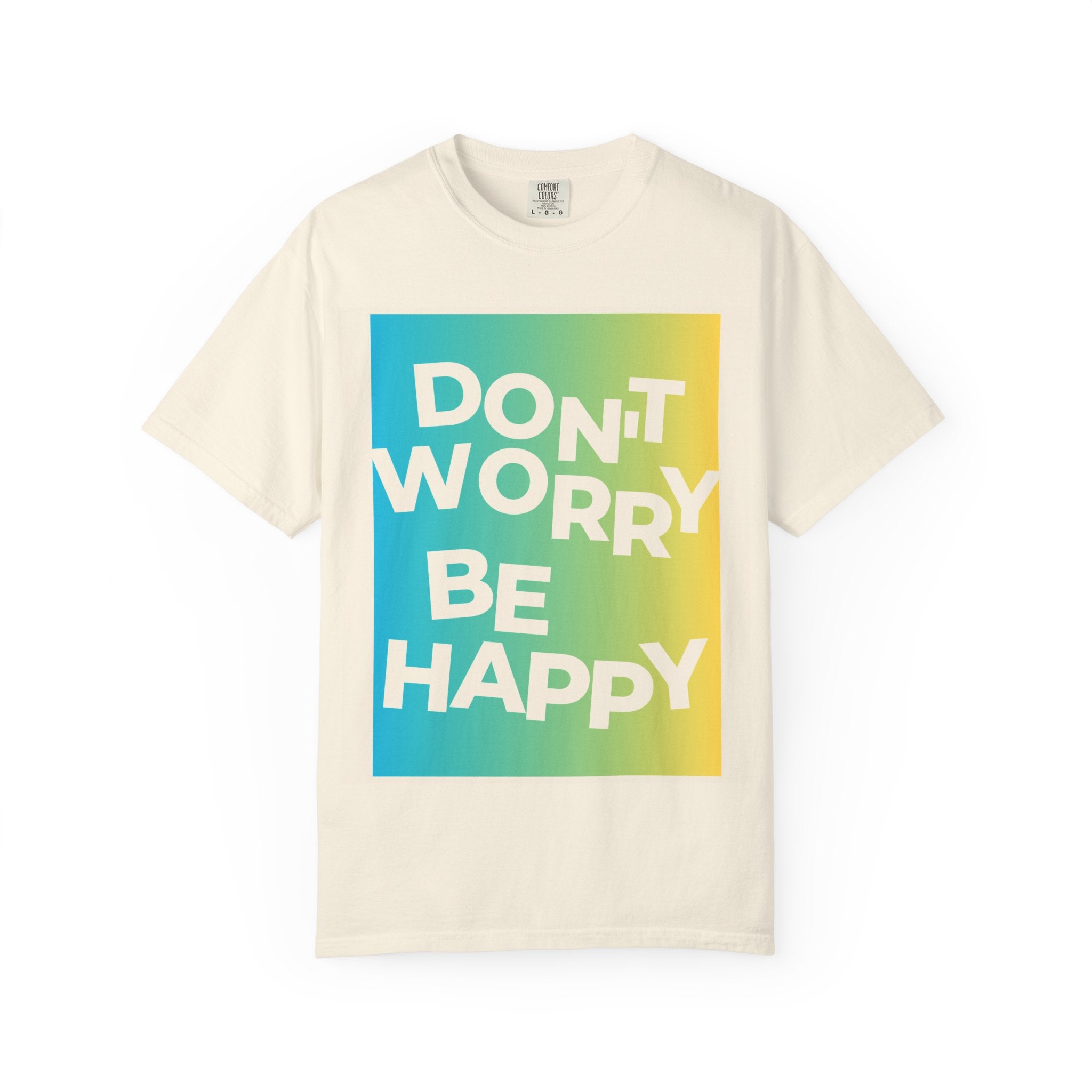 Don't Worry Be Happy Tropical Beach Graphic T-Shirt