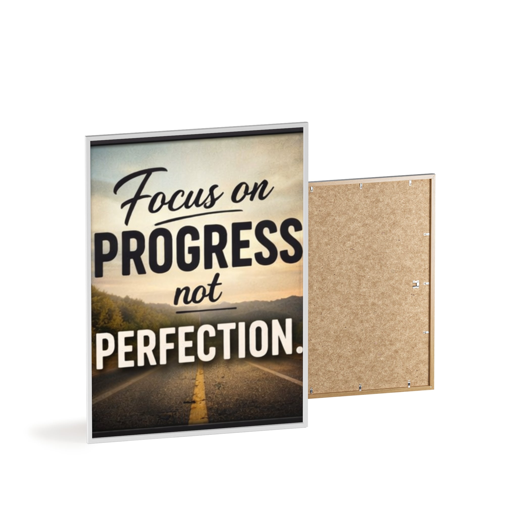 Focus on Progress Not Perfection Framed Poster — Motivational Wall Art