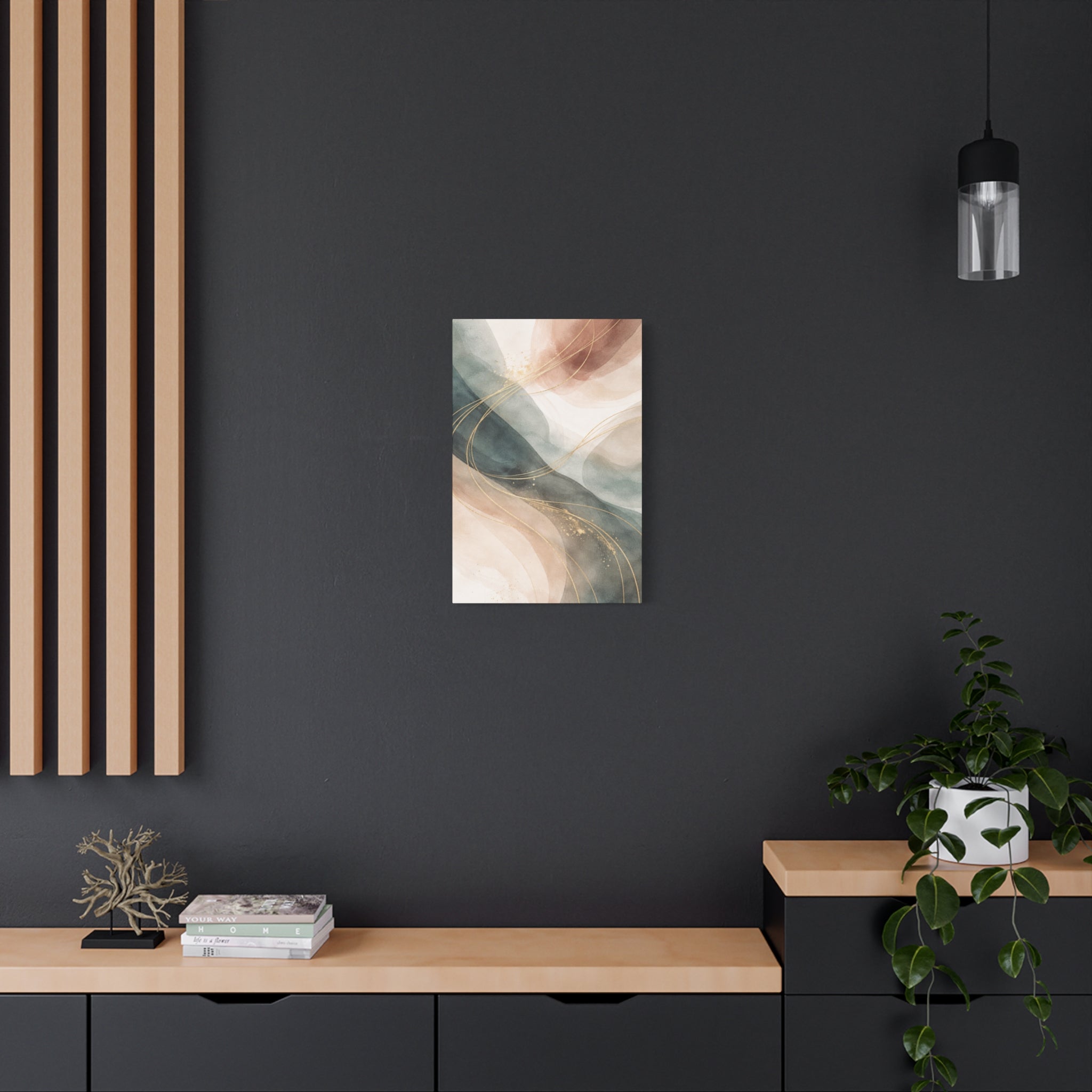 Abstract Coastal Waves Matte Canvas — Stretched Wall Art