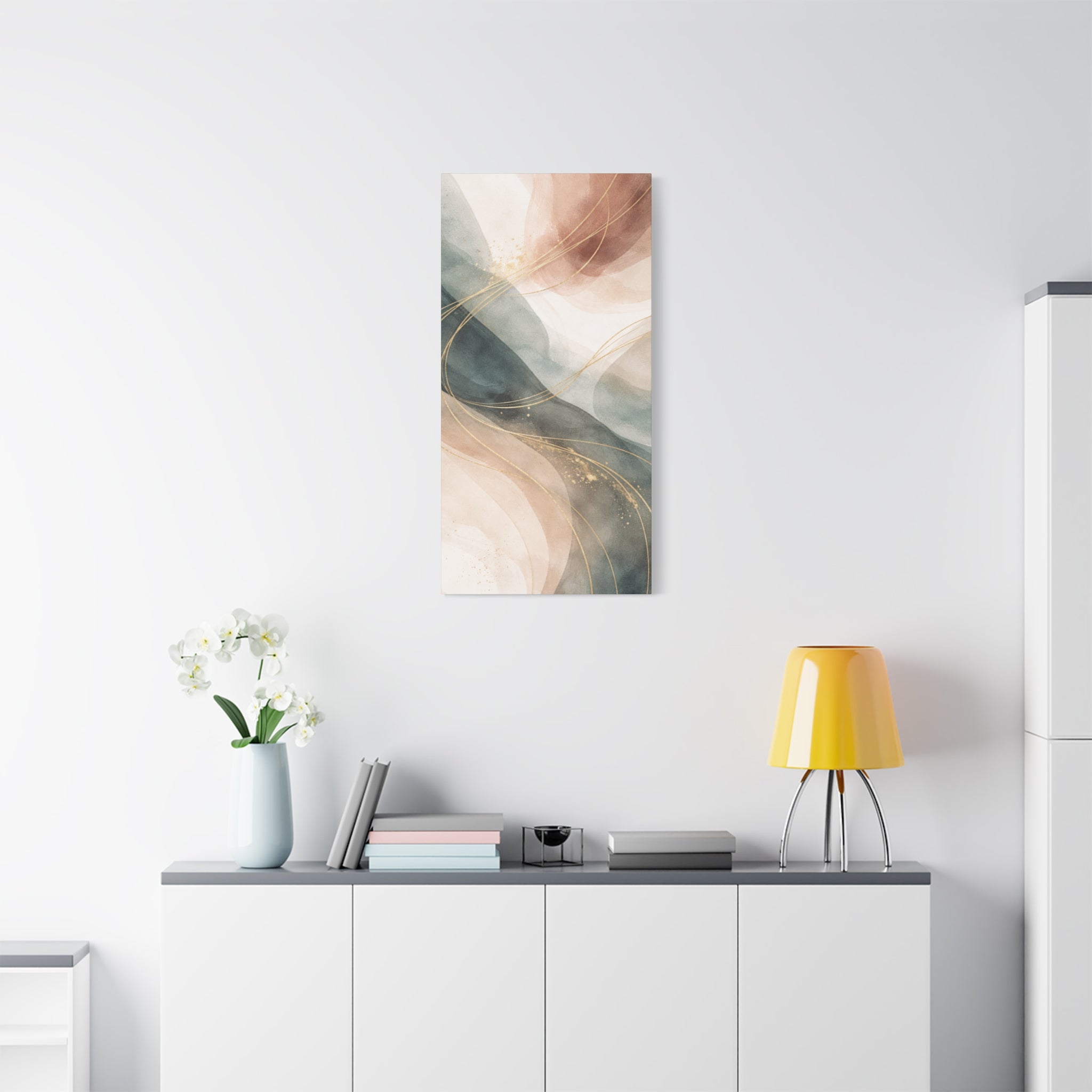Abstract Coastal Waves Matte Canvas — Stretched Wall Art