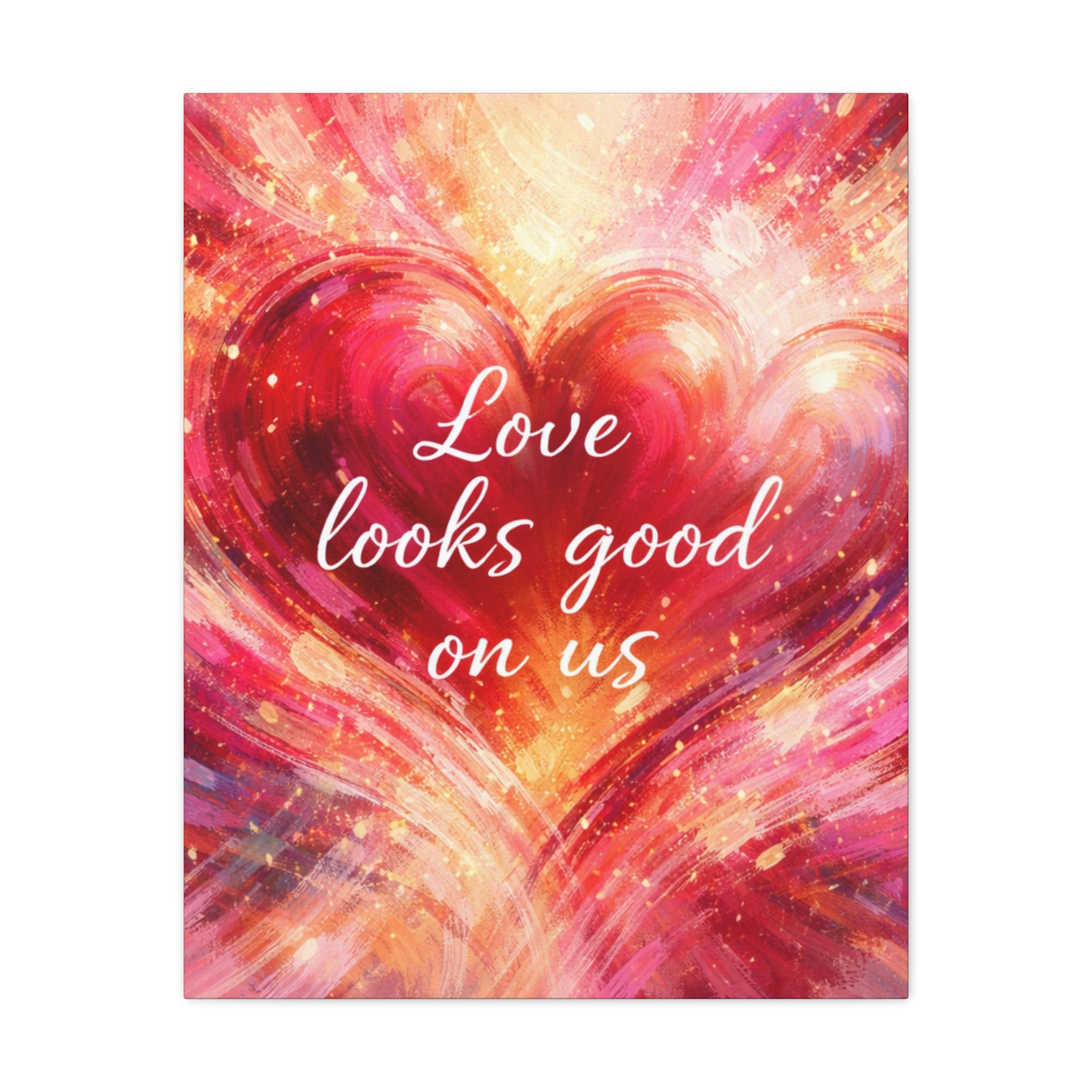 Love Looks Good On Us Matte Canvas Wall Art