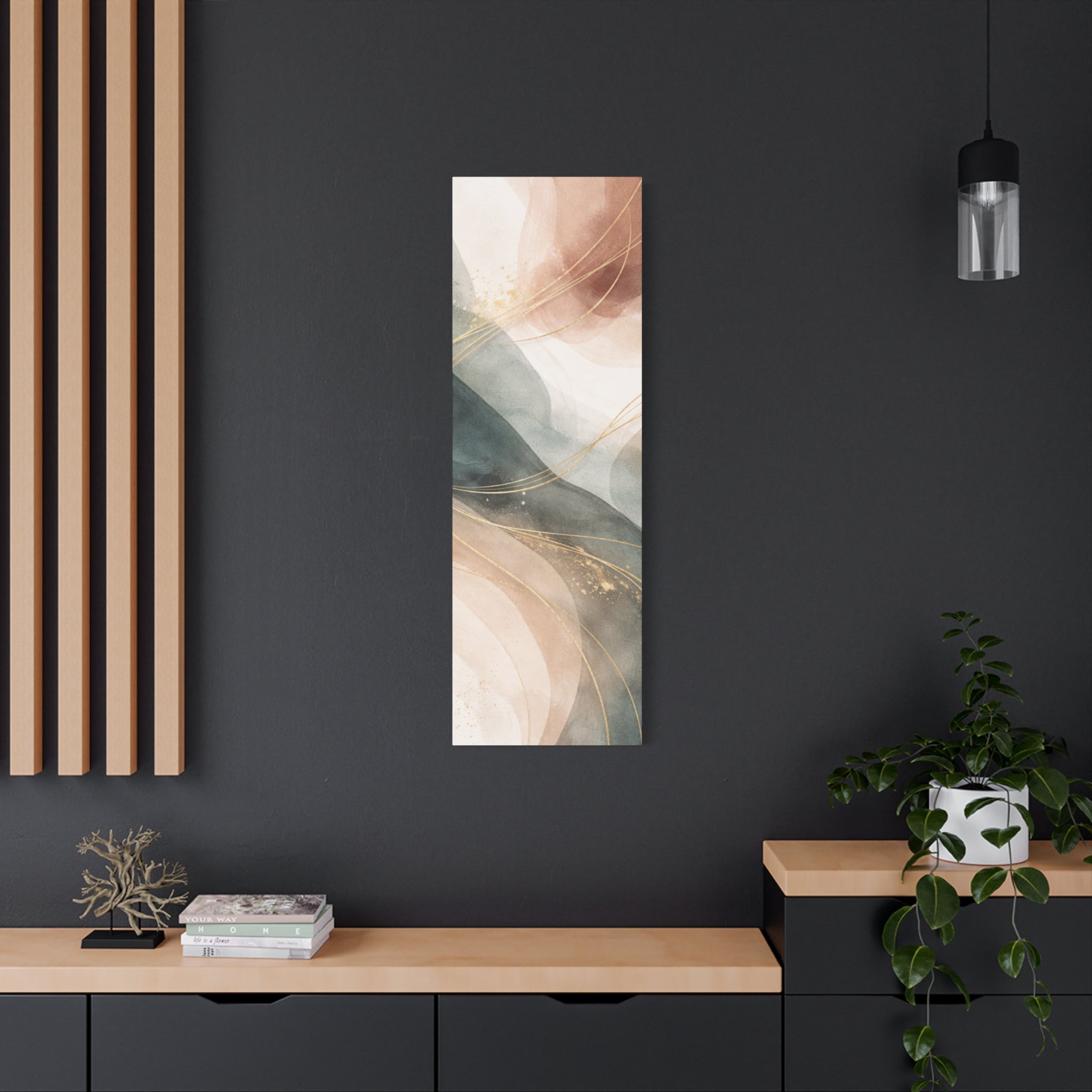 Abstract Coastal Waves Matte Canvas — Stretched Wall Art