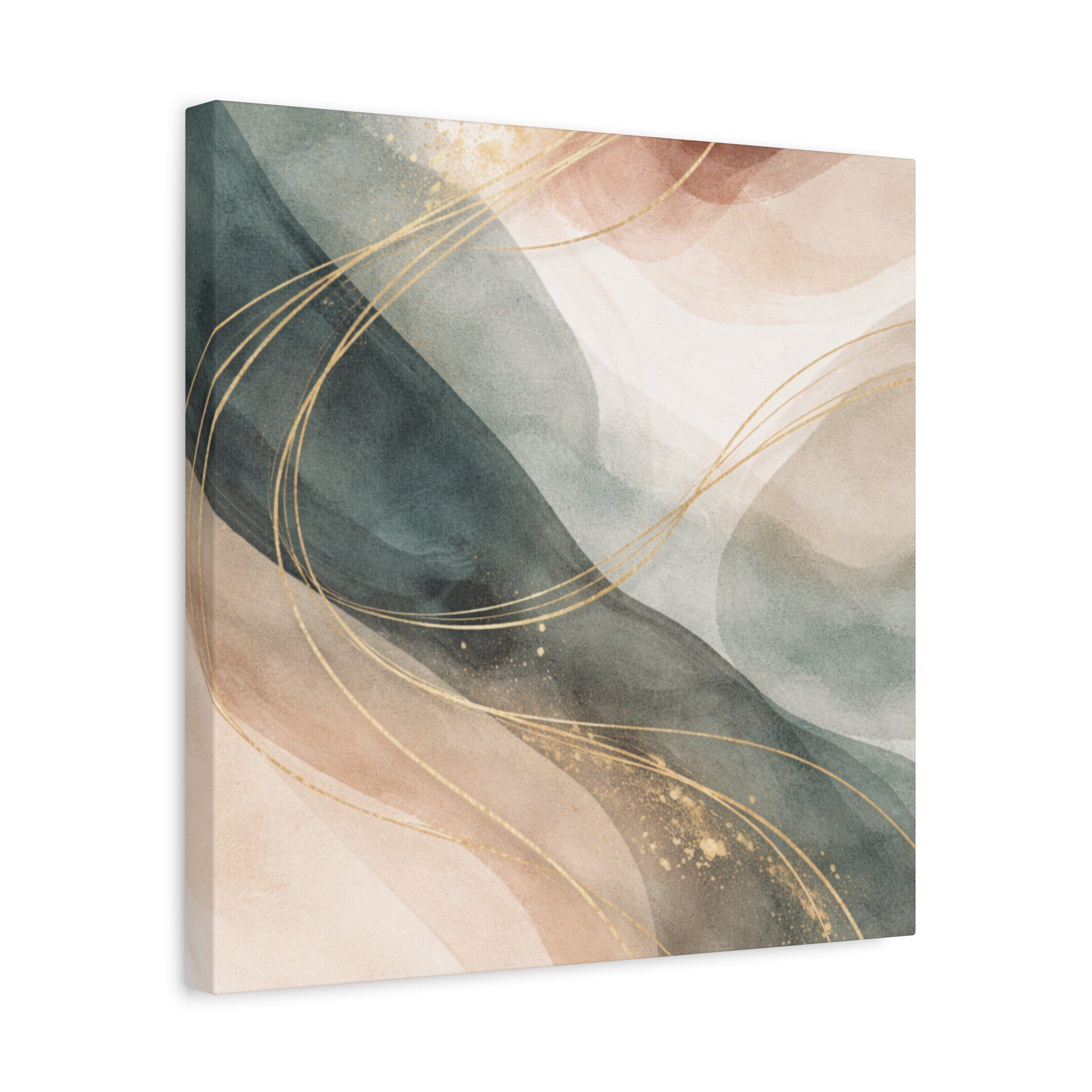 Abstract Coastal Waves Matte Canvas — Stretched Wall Art