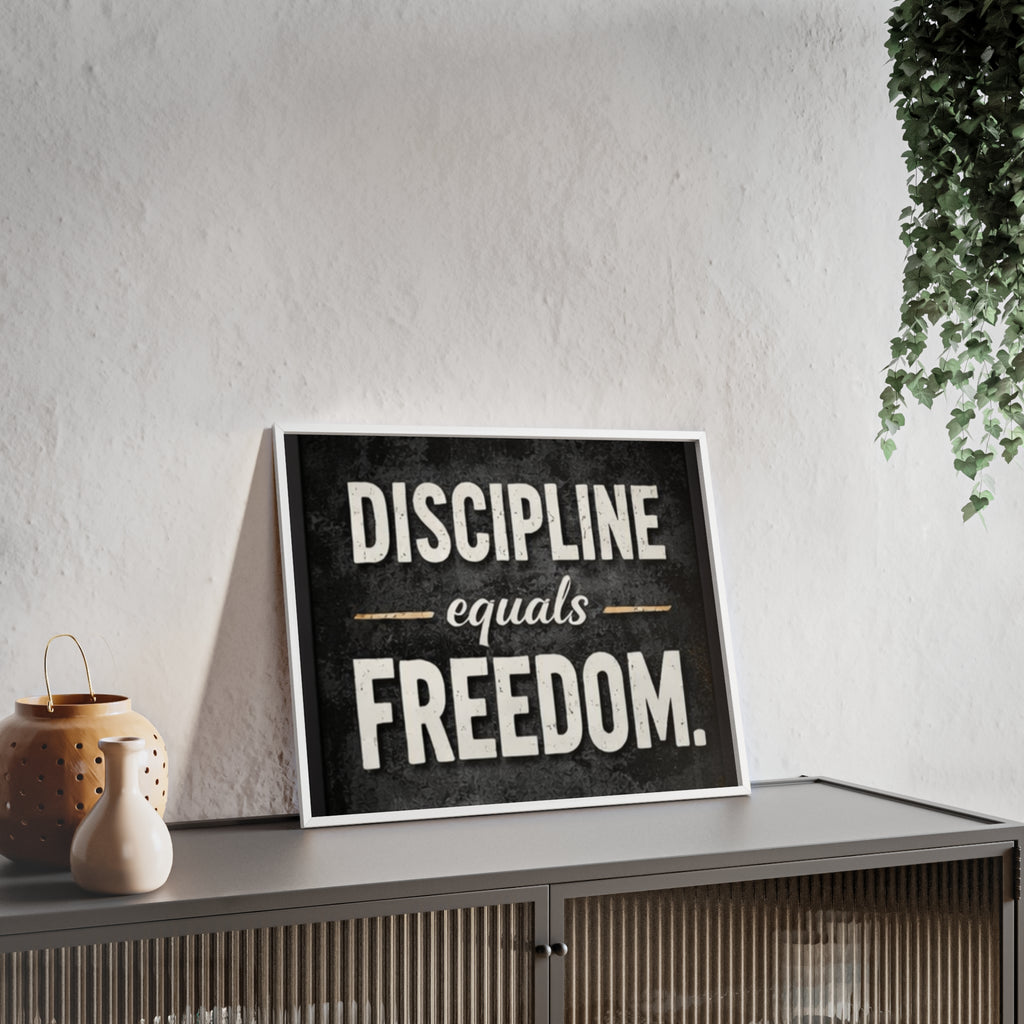 Discipline Equals Freedom Framed Poster
