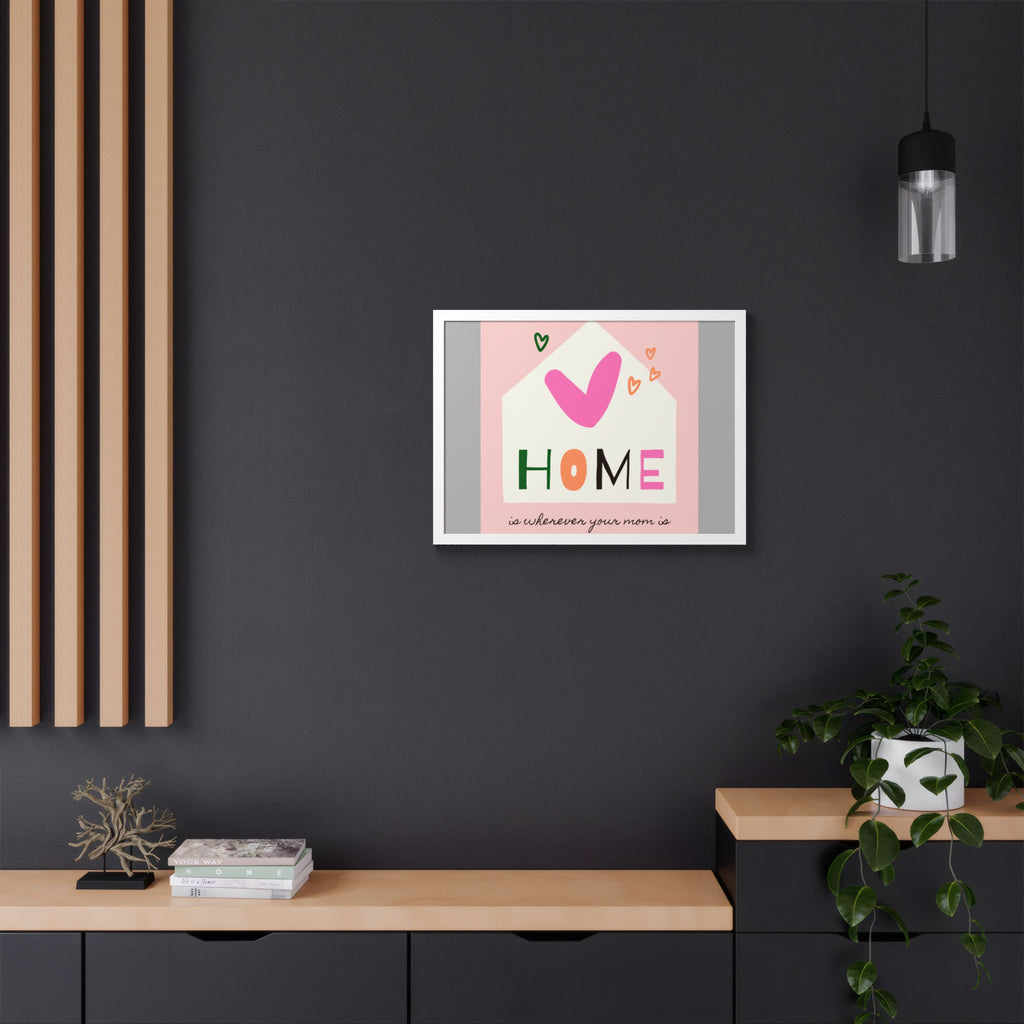 Home Is Wherever Your Mom Is - Framed Poster