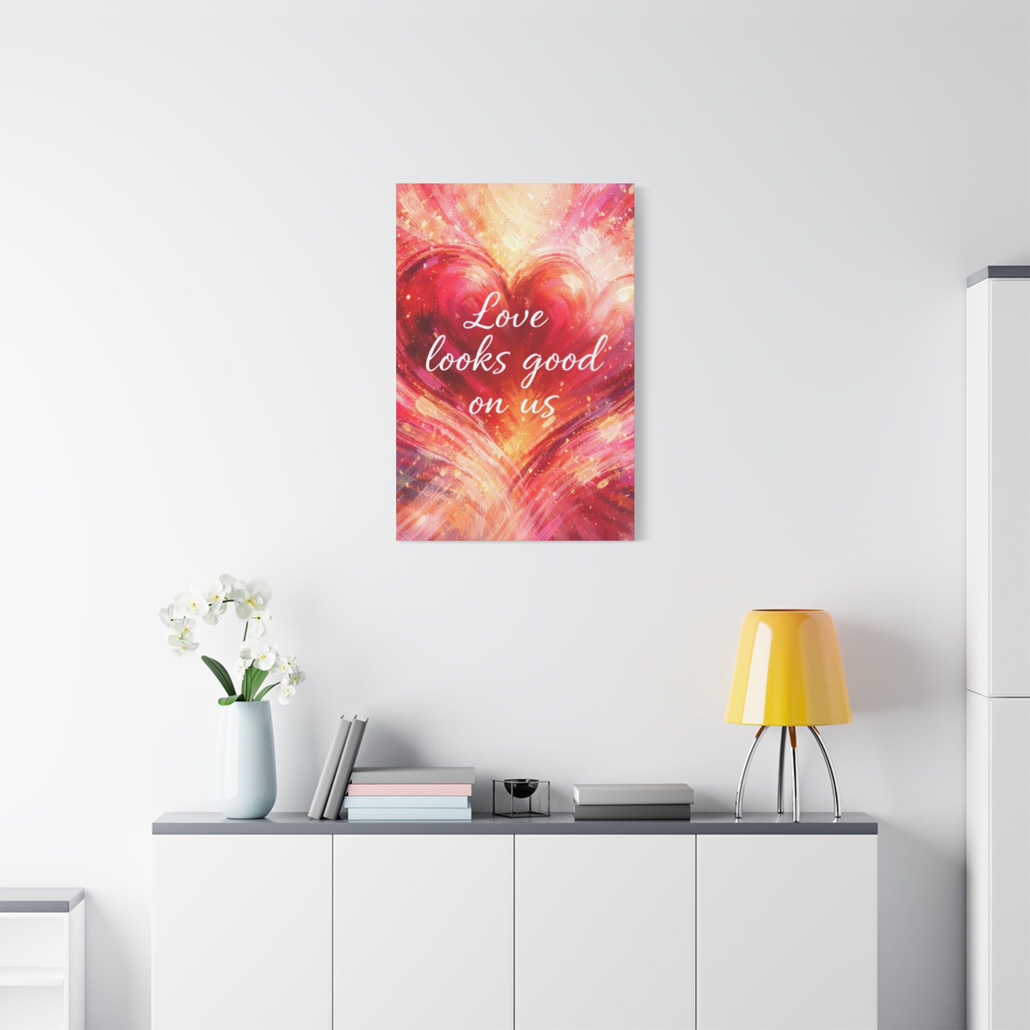Love Looks Good On Us Matte Canvas Wall Art