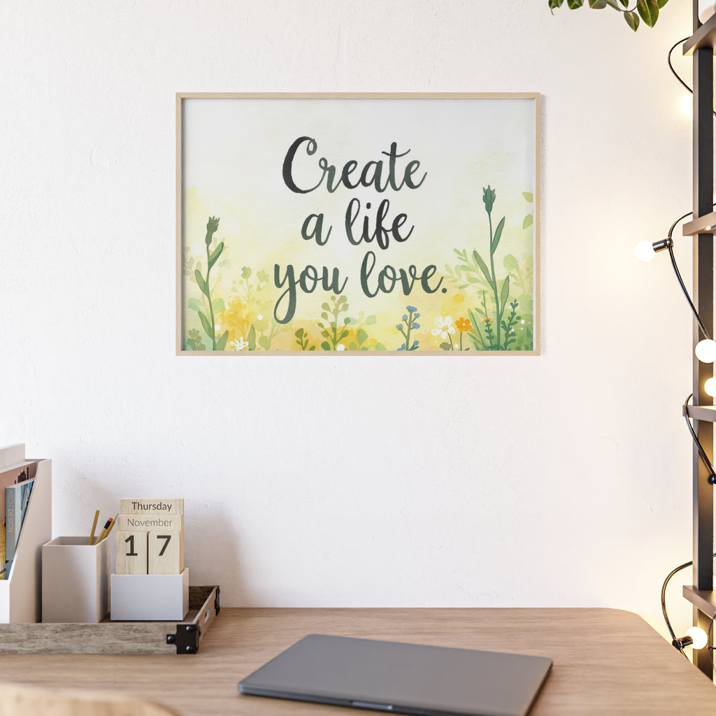 Create a Life You Love Framed Wall Art