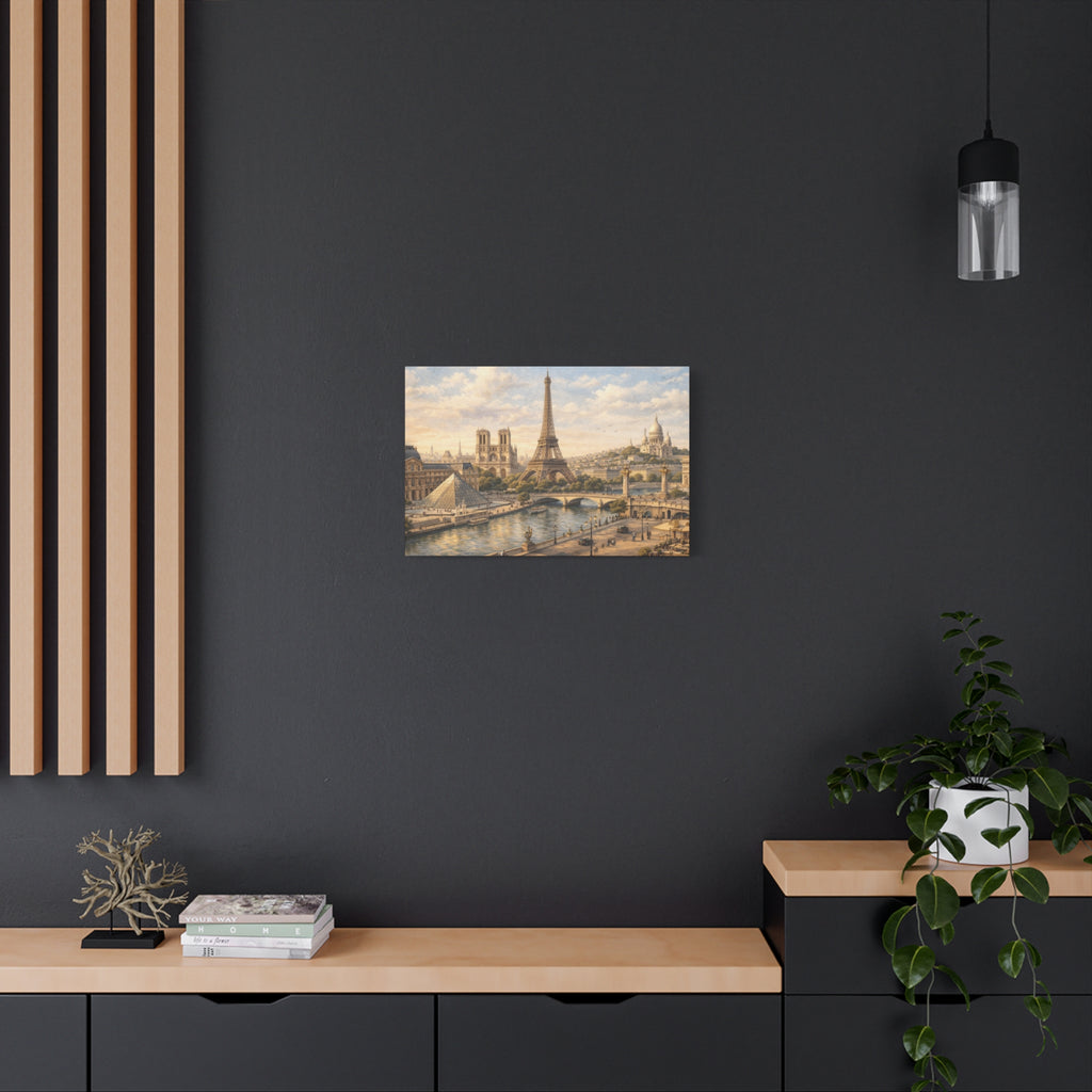 Paris Skyline Matte Canvas Wall Art