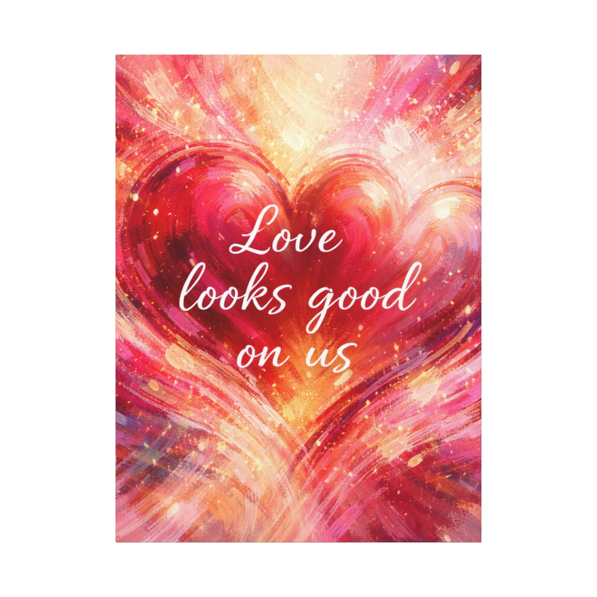 Love Looks Good On Us Matte Canvas Wall Art