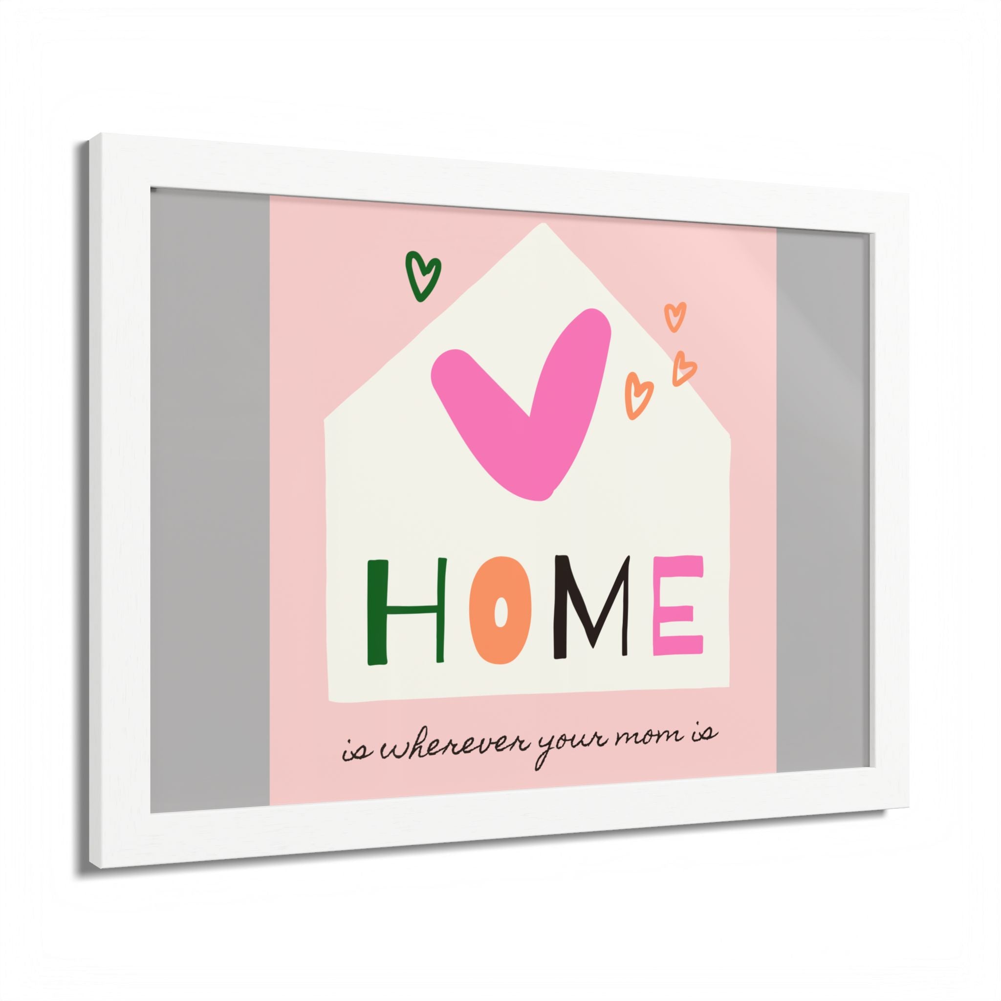 Home Is Wherever Your Mom Is - Framed Poster