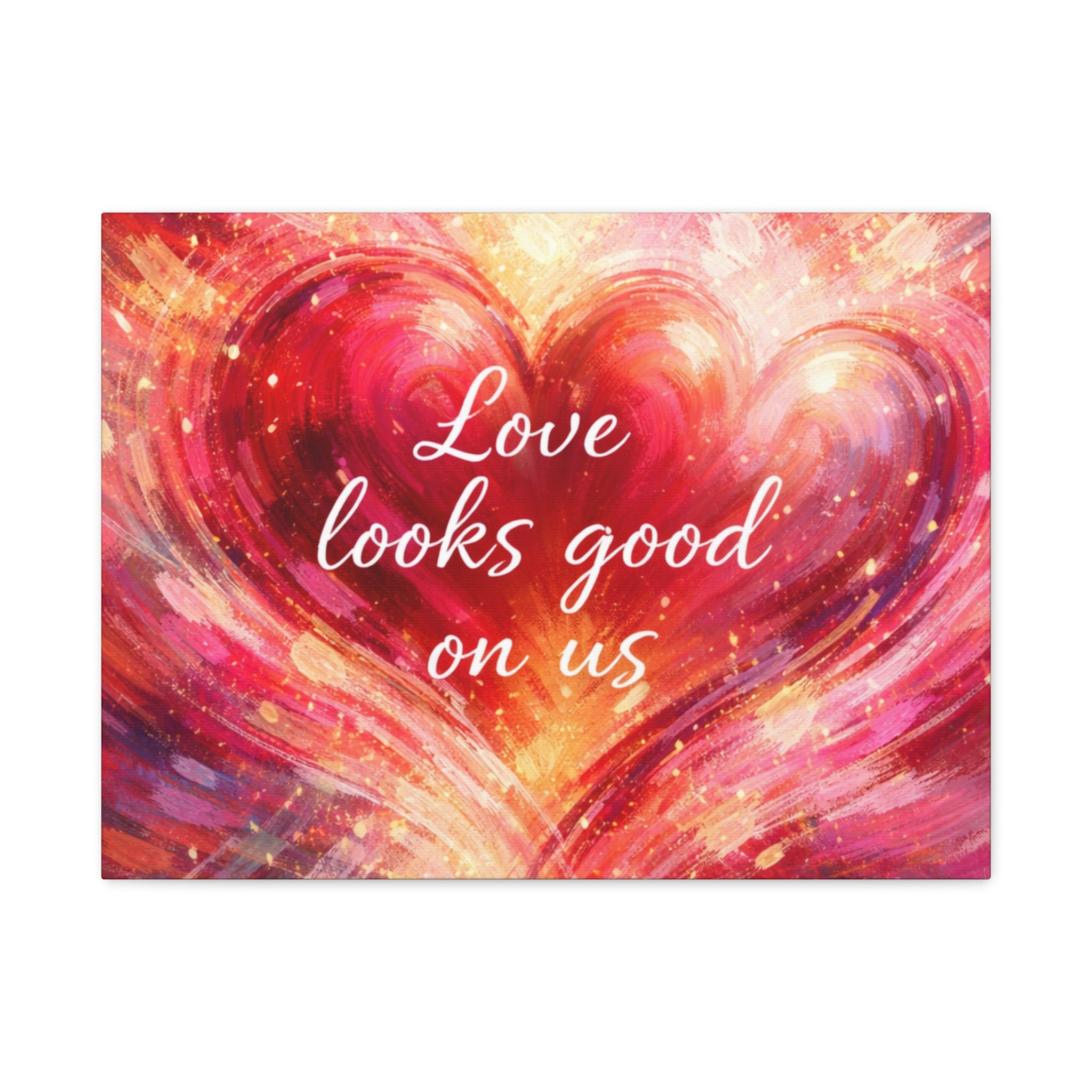 Love Looks Good On Us Matte Canvas Wall Art