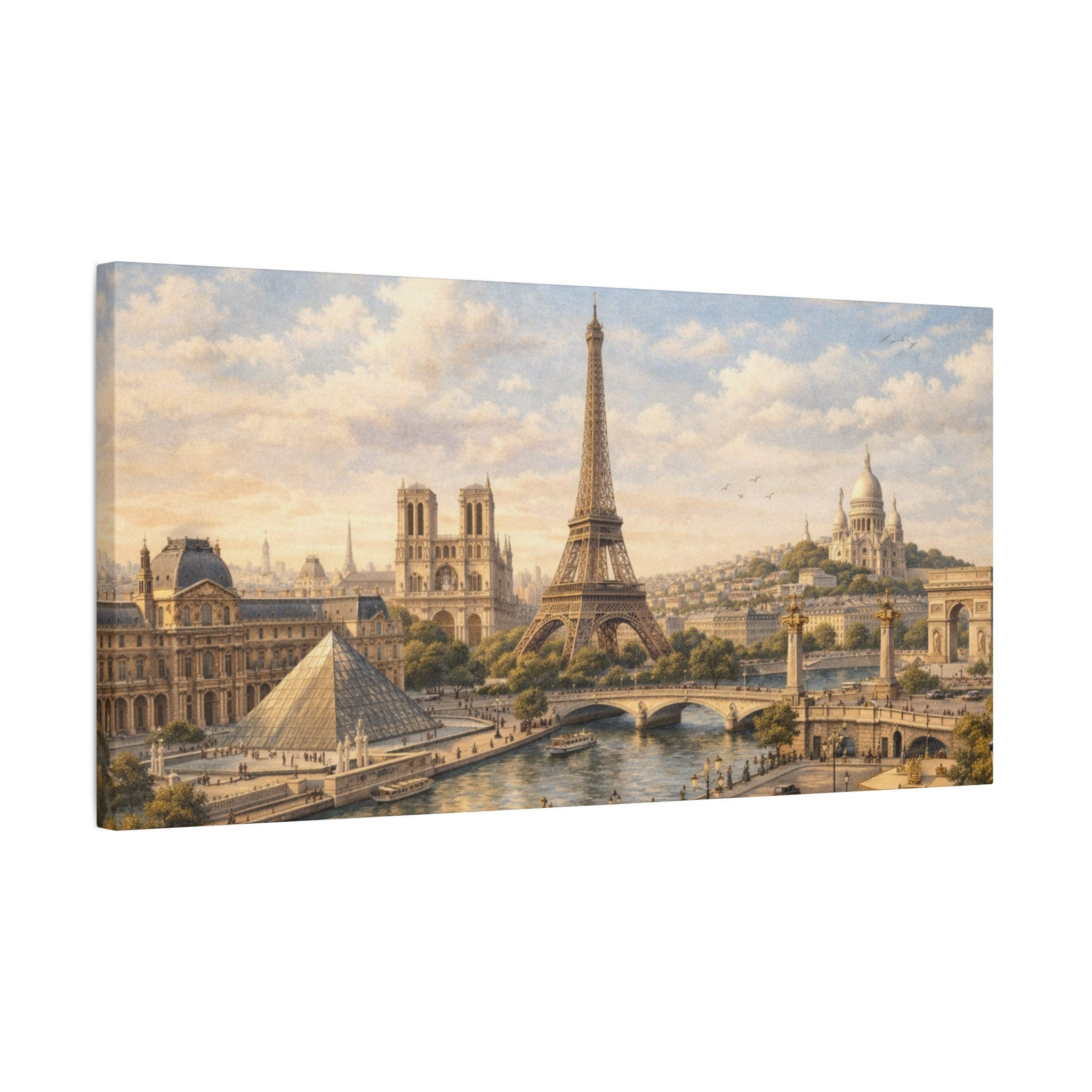 Paris Skyline Matte Canvas Wall Art