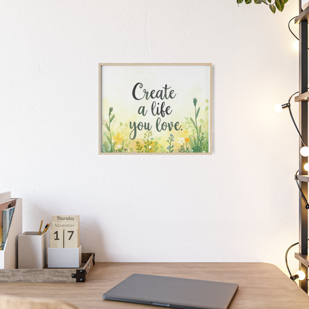 Create a Life You Love Framed Wall Art