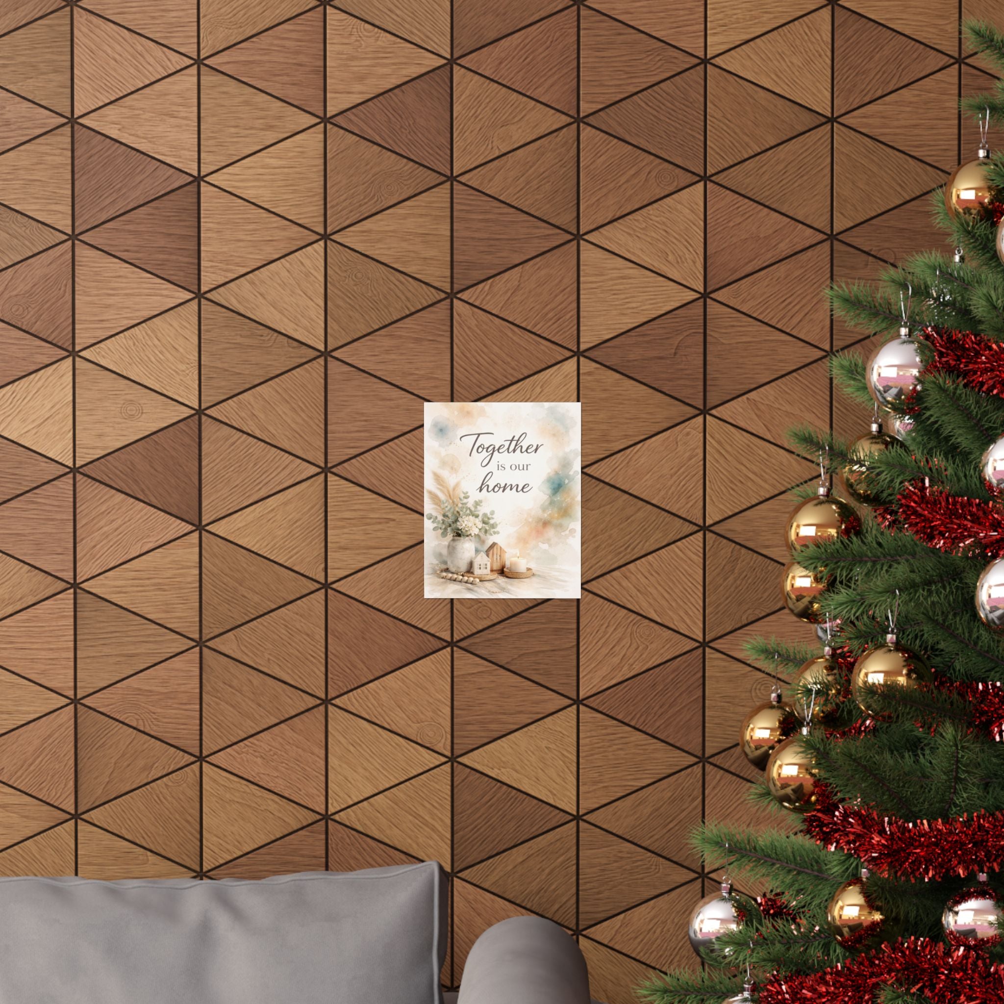 Together Is Our Home Watercolor Matte Poster — Farmhouse Wall Art