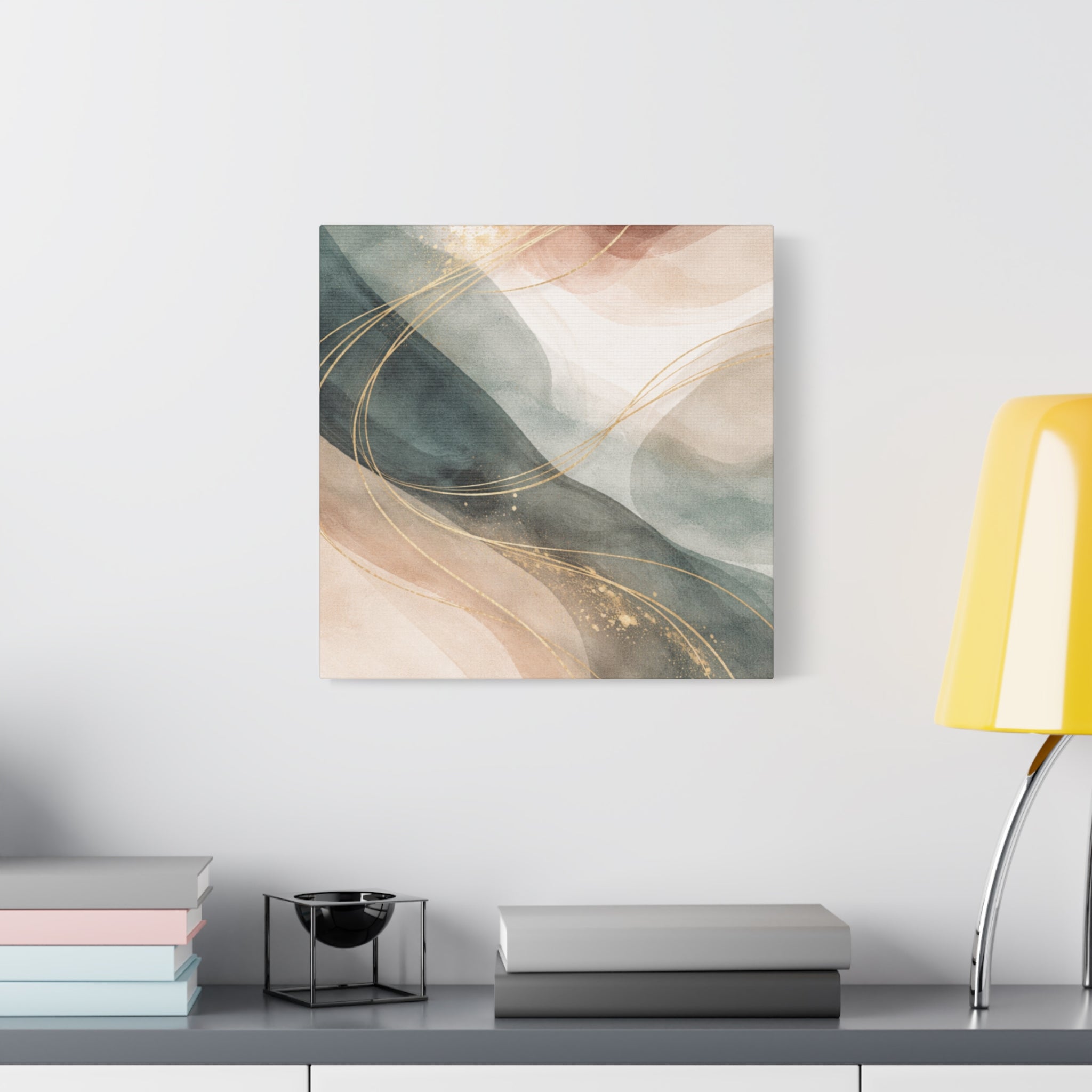 Abstract Coastal Waves Matte Canvas — Stretched Wall Art