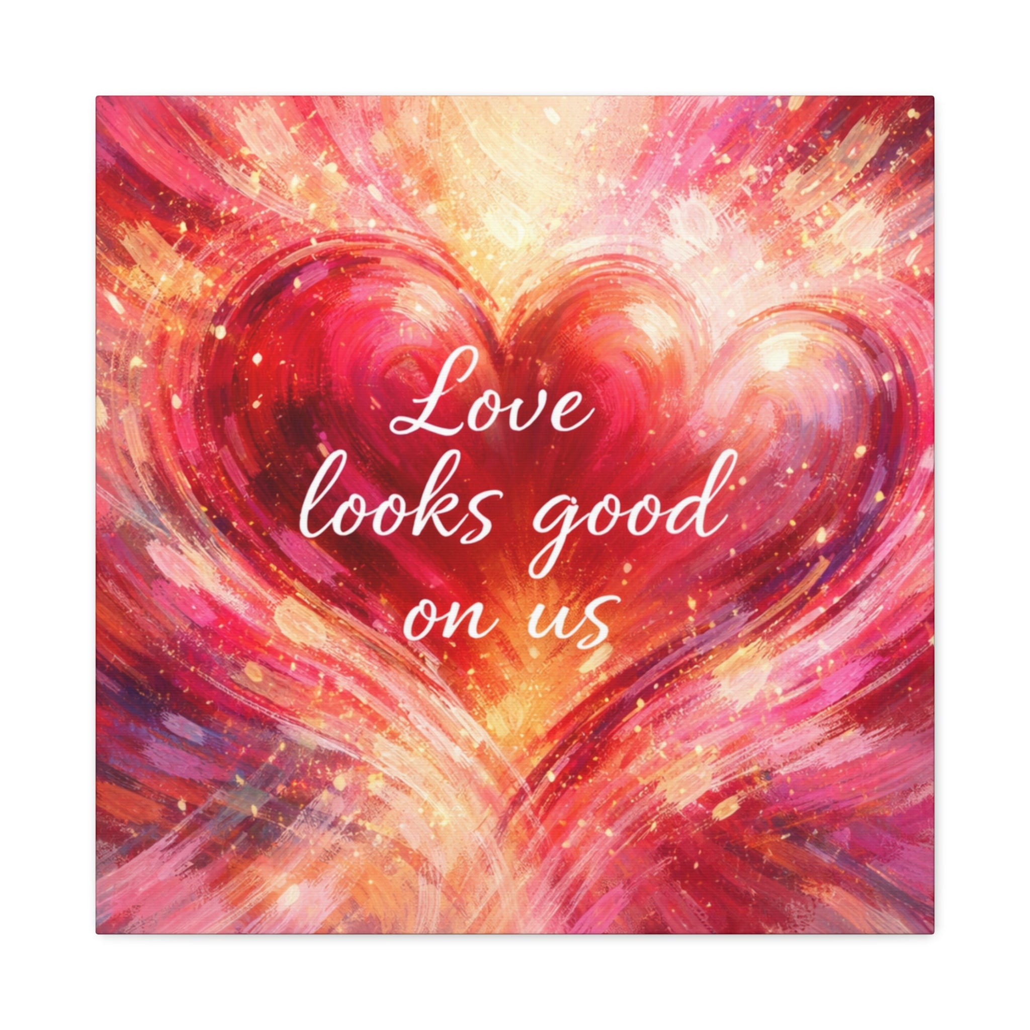 Love Looks Good On Us Matte Canvas Wall Art