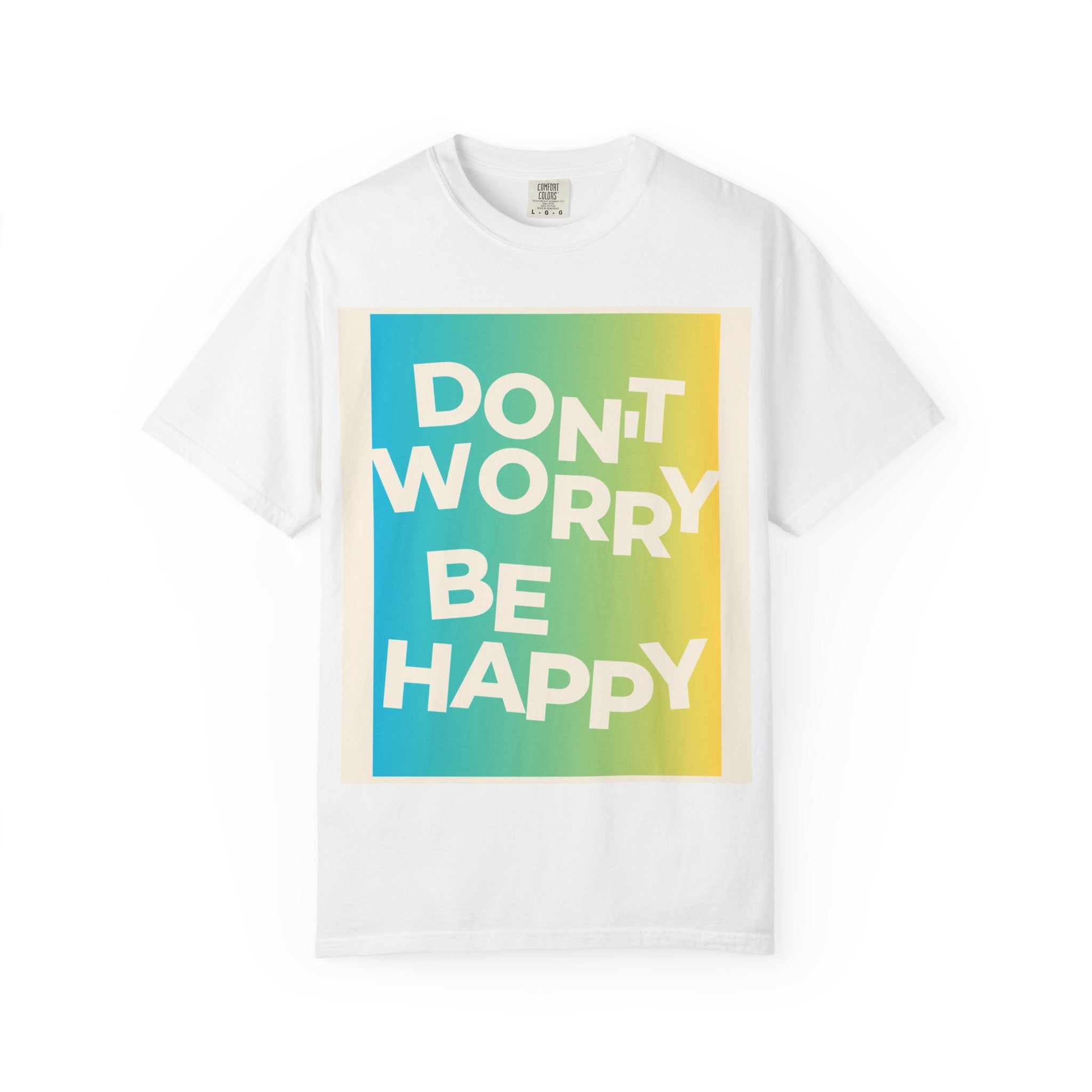 Don't Worry Be Happy Tropical Beach Graphic T-Shirt