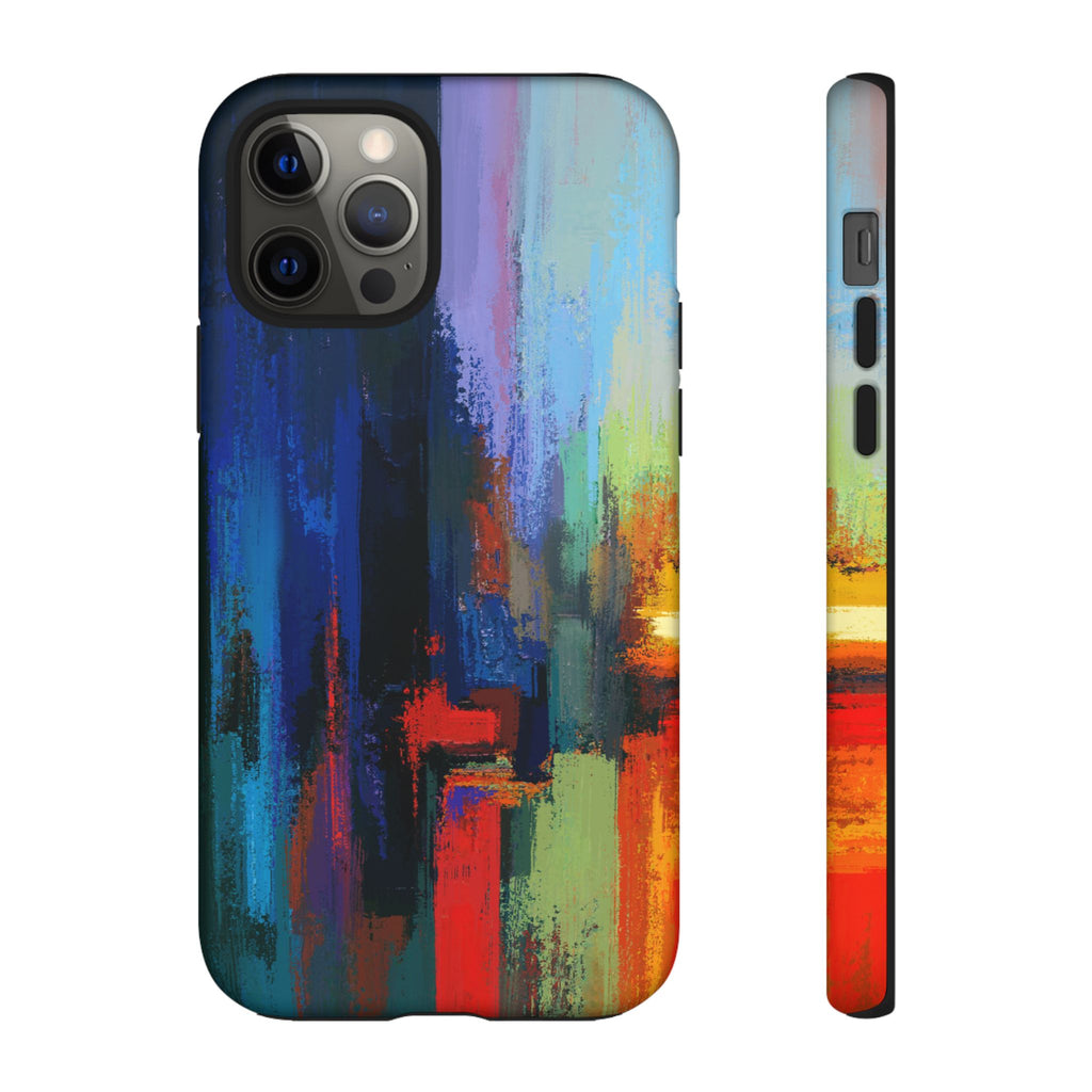 Abstract Colorblock Vibrant Protective iPhone Tough Case