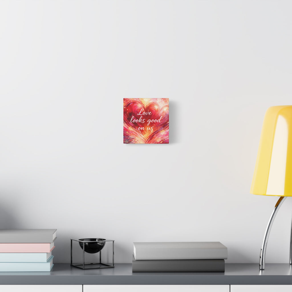Love Looks Good On Us Matte Canvas Wall Art
