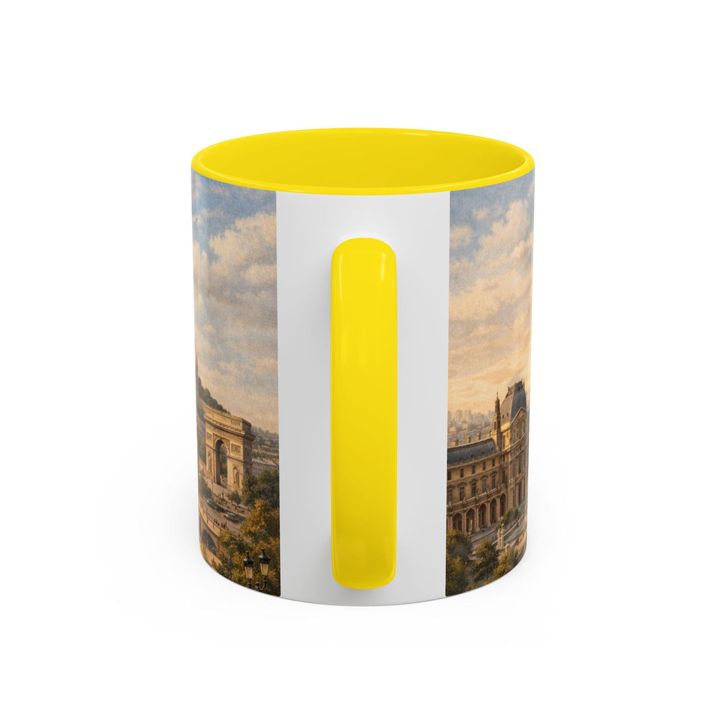 Paris Vintage Skyline Coffee Mug Eiffel Tower and Sacré‑Cœur