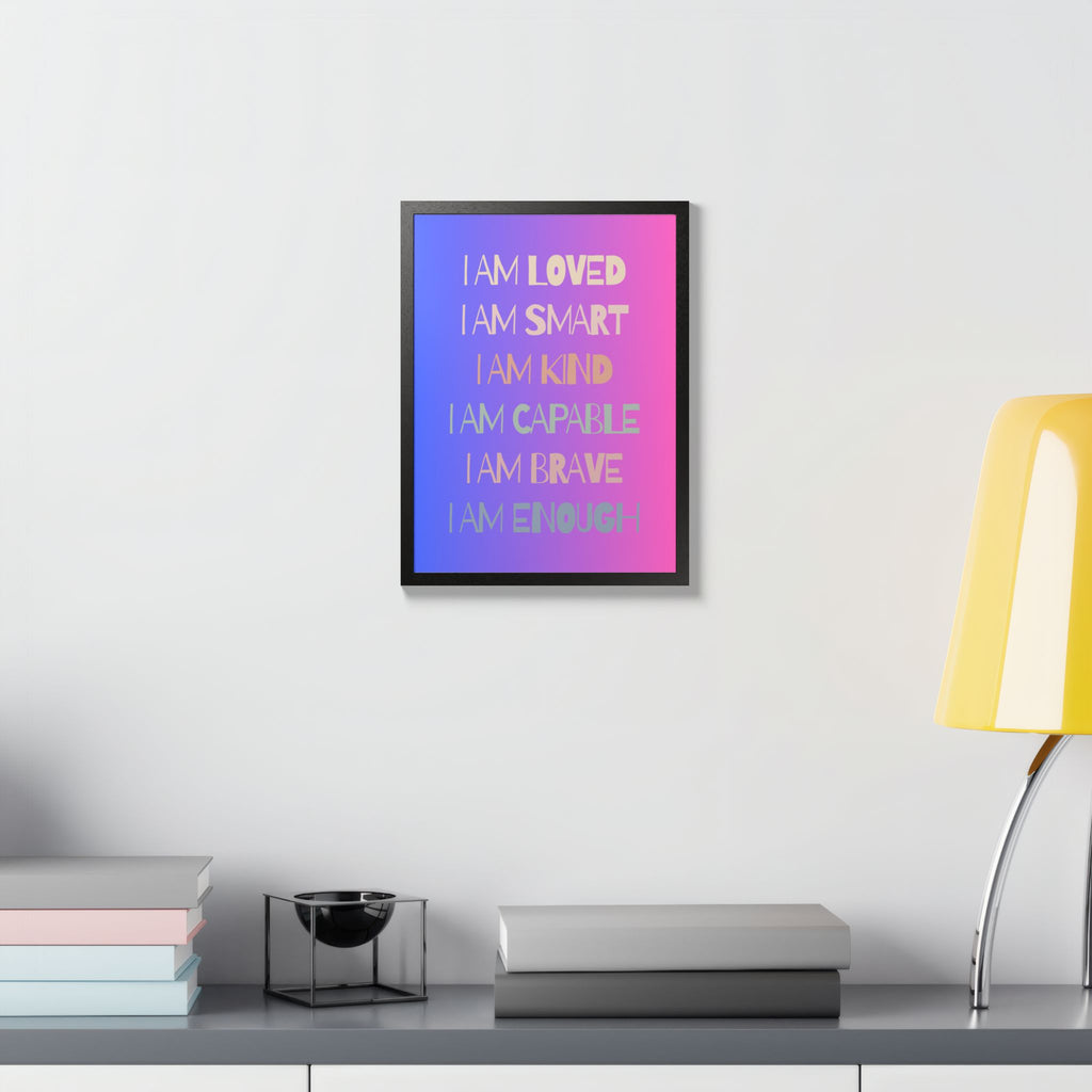 I Am Smart I Am Kind I Am Capable I Am Brave Affirmation Wall Art Poster