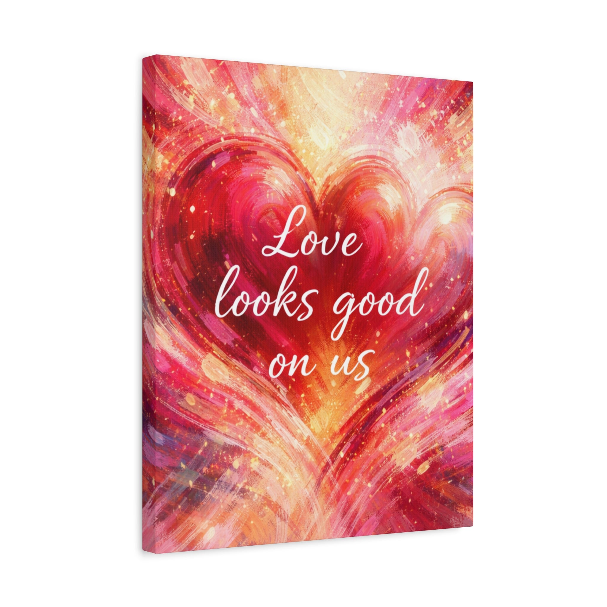 Love Looks Good On Us Matte Canvas Wall Art