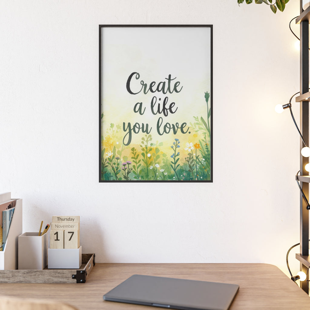 Create a Life You Love Framed Wall Art