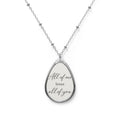 All of Me Loves All of You Oval Necklace