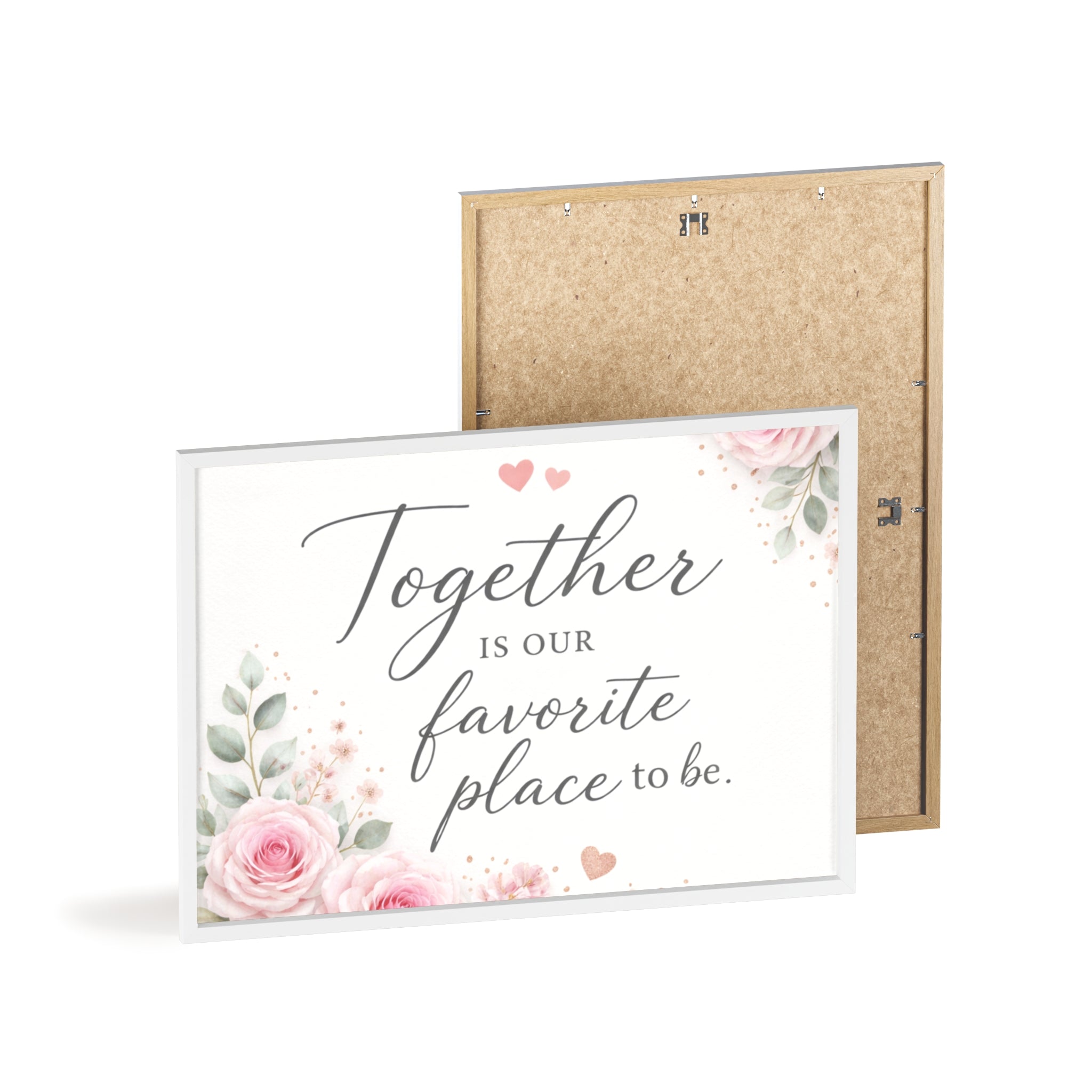 Together Is Our Favorite Place To Be Framed Floral Wall Art