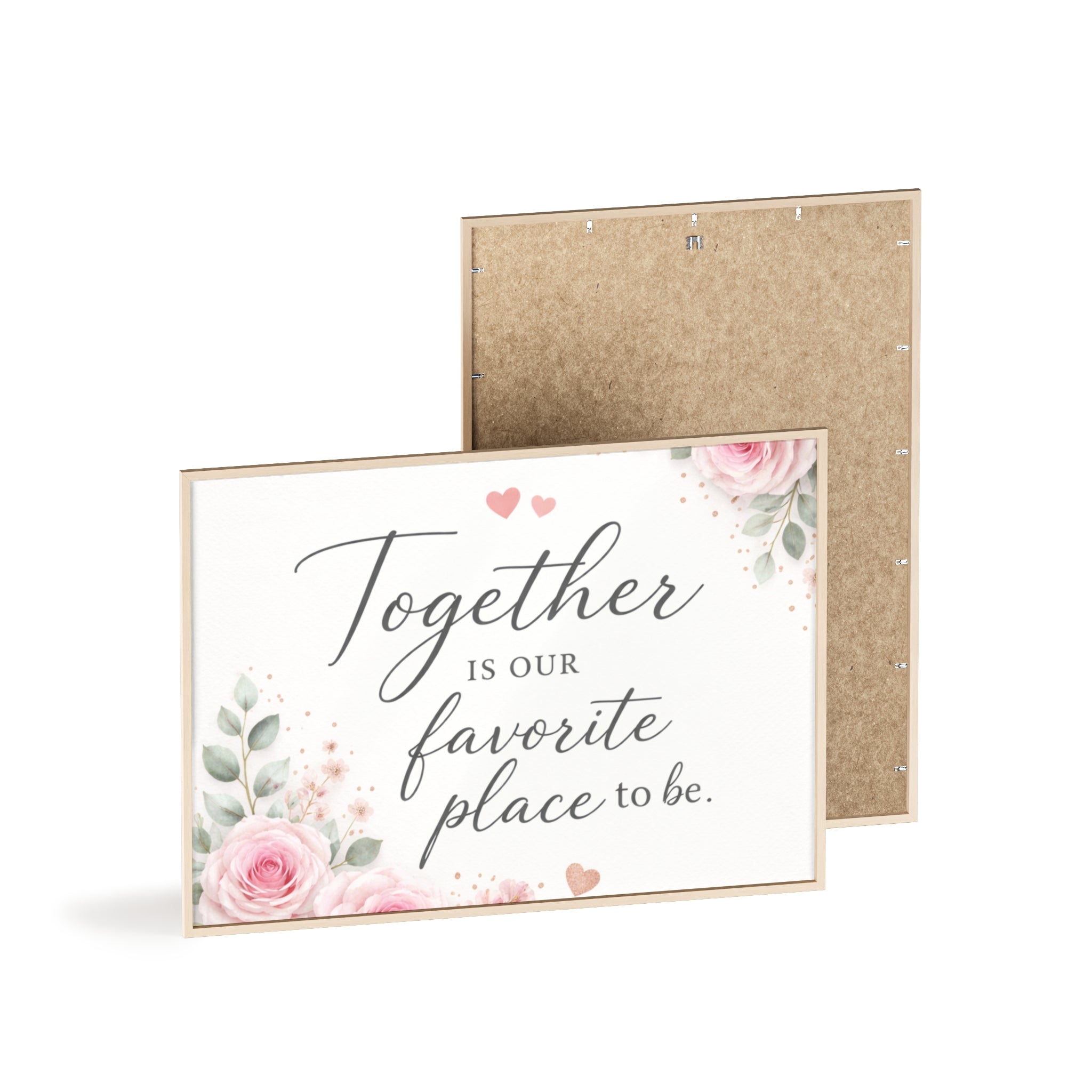 Together Is Our Favorite Place To Be Framed Floral Wall Art