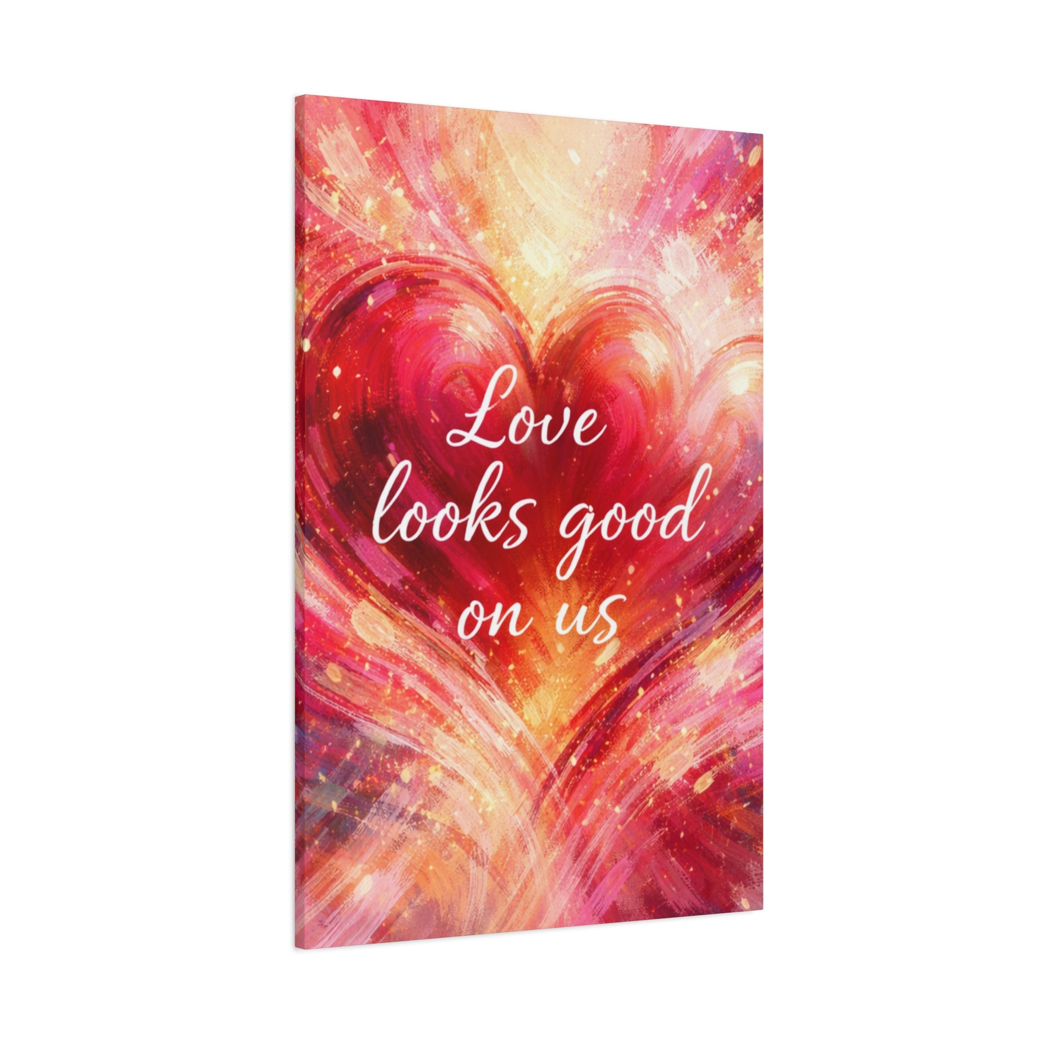 Love Looks Good On Us Matte Canvas Wall Art