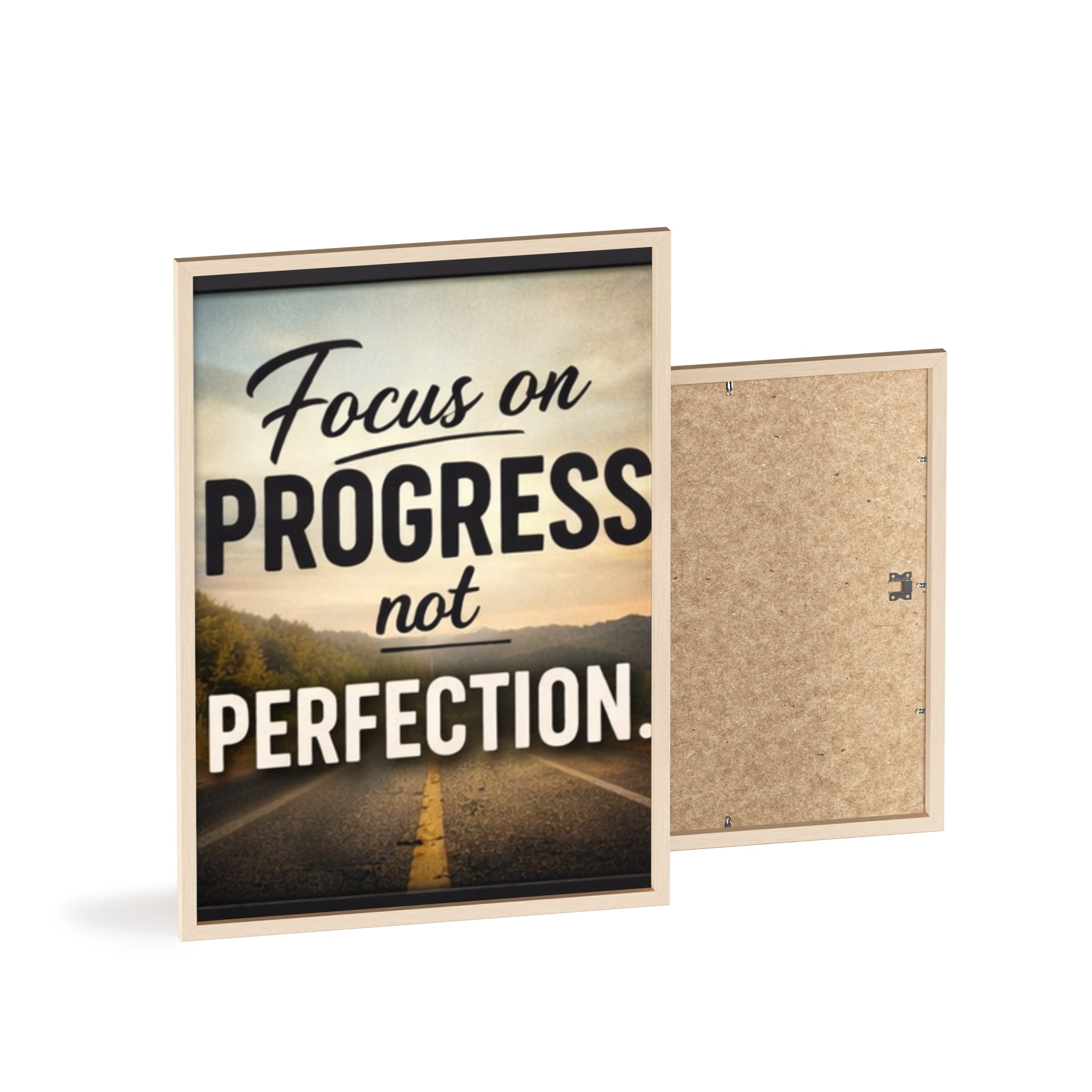 Focus on Progress Not Perfection Framed Poster — Motivational Wall Art