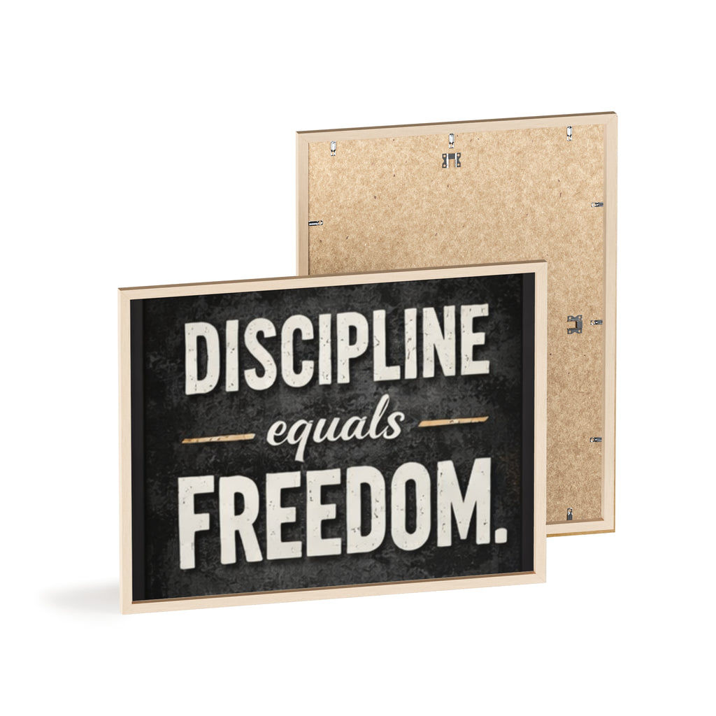 Discipline Equals Freedom Framed Poster