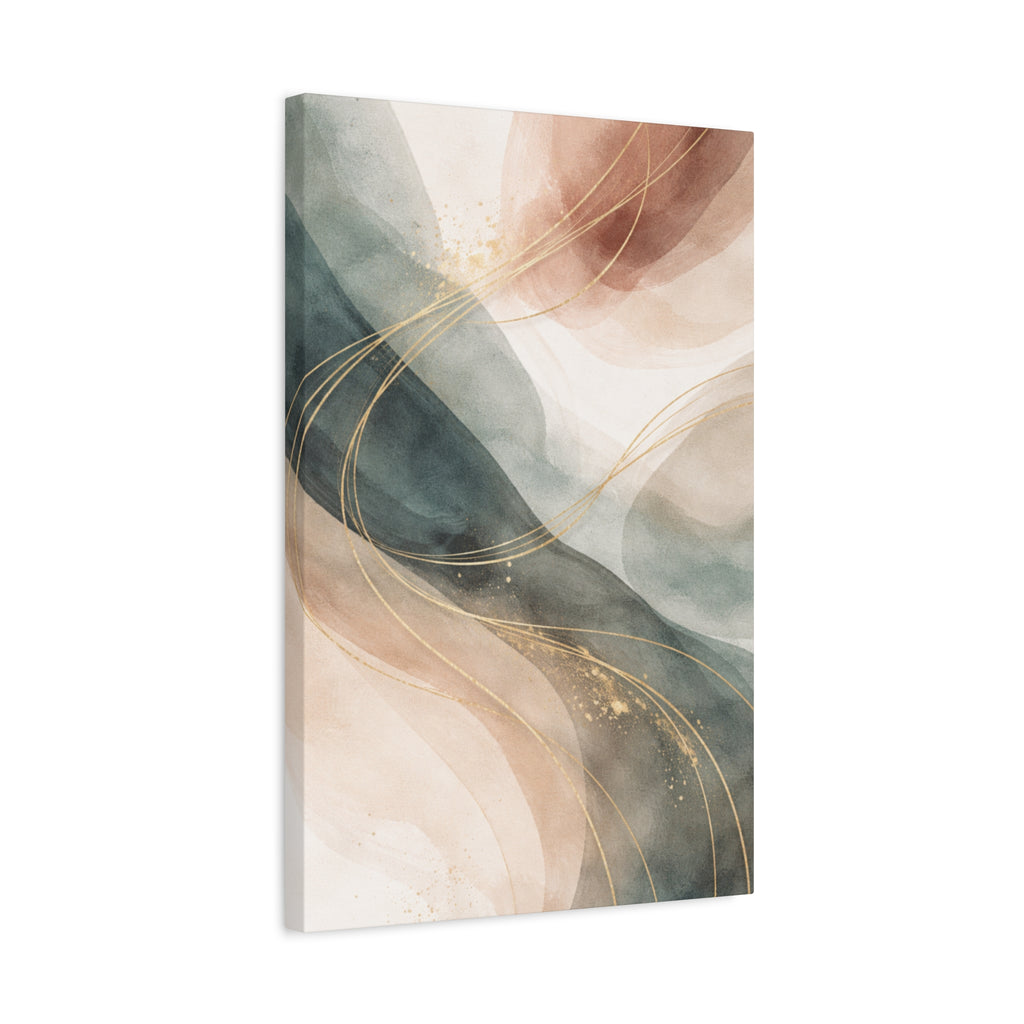 Abstract Coastal Waves Matte Canvas — Stretched Wall Art