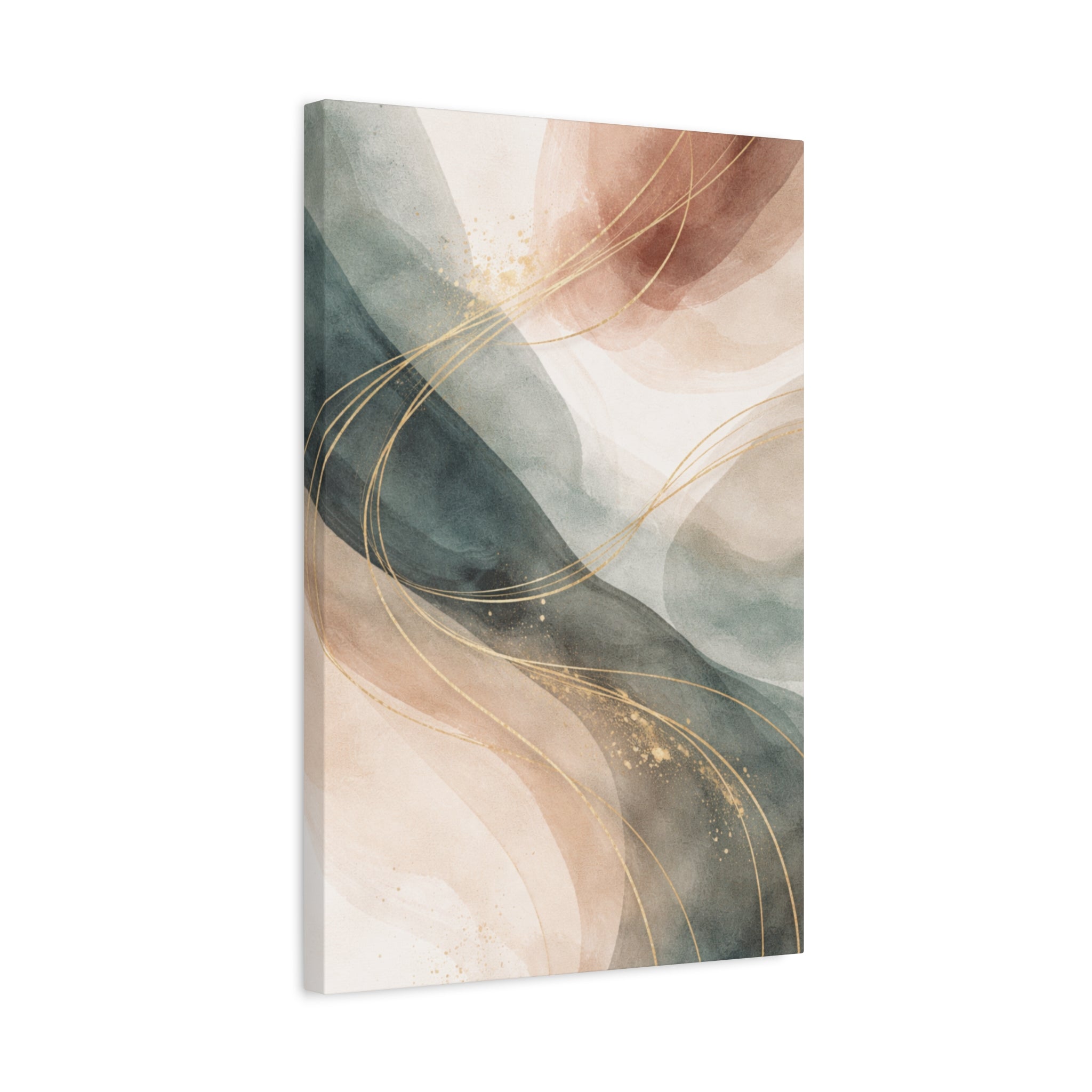 Abstract Coastal Waves Matte Canvas — Stretched Wall Art