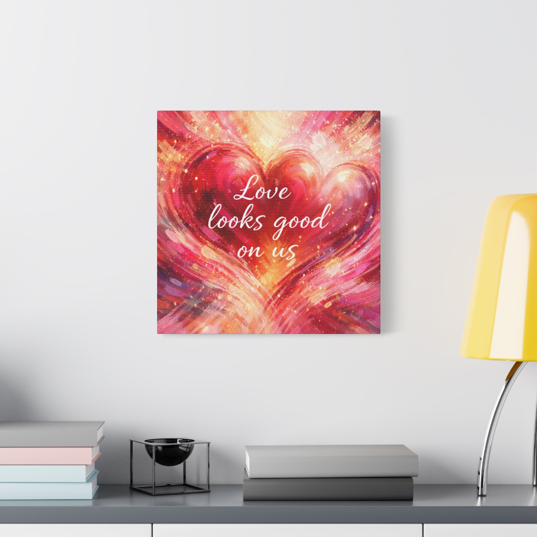 Love Looks Good On Us Matte Canvas Wall Art