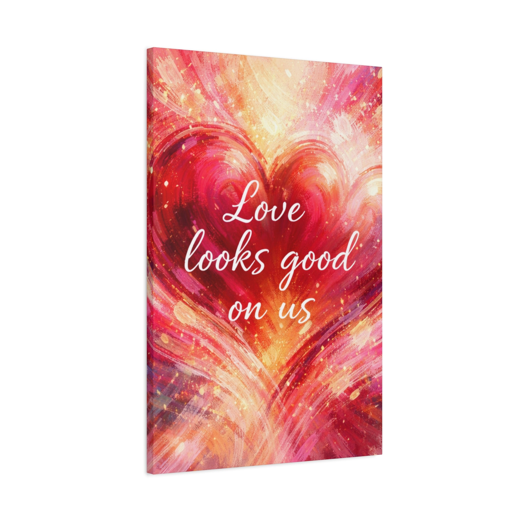 Love Looks Good On Us Matte Canvas Wall Art