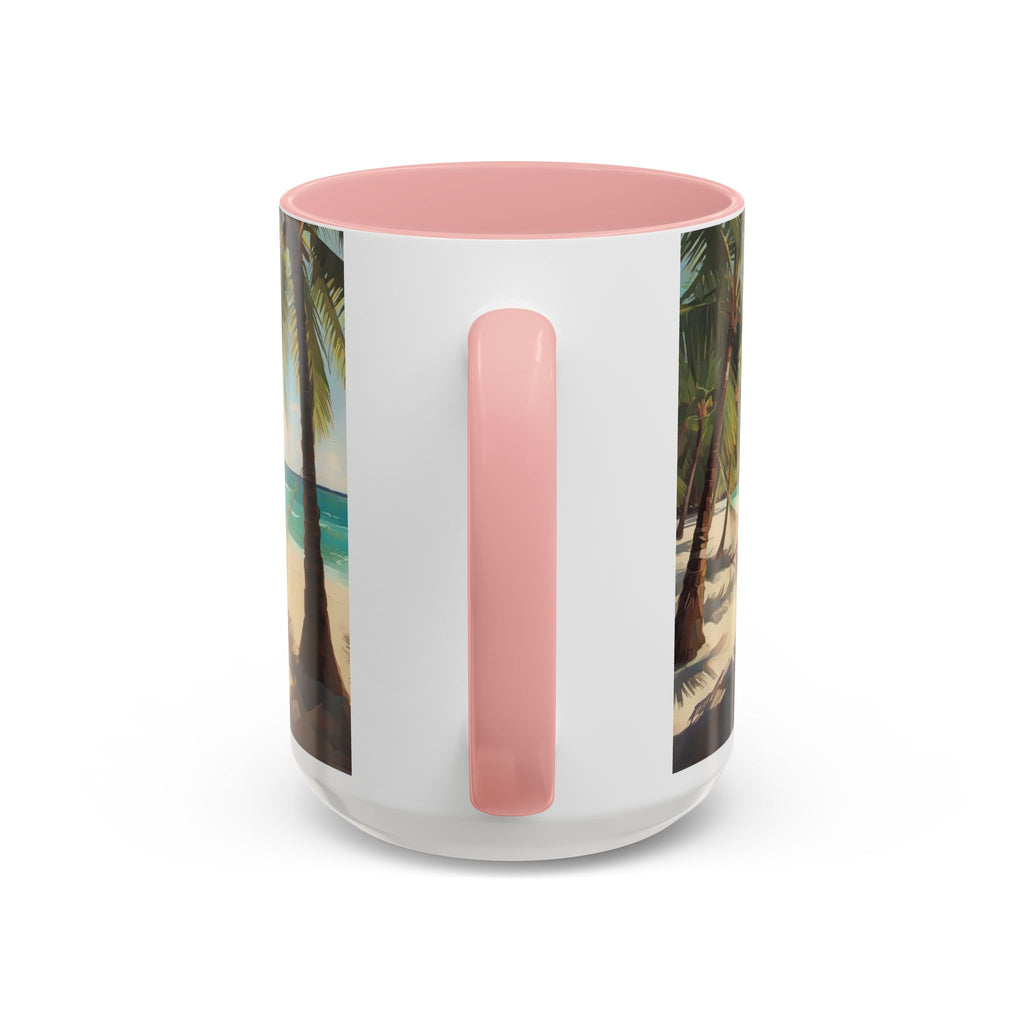Tropical Beach Palm Trees & Hammock Coffee Mug