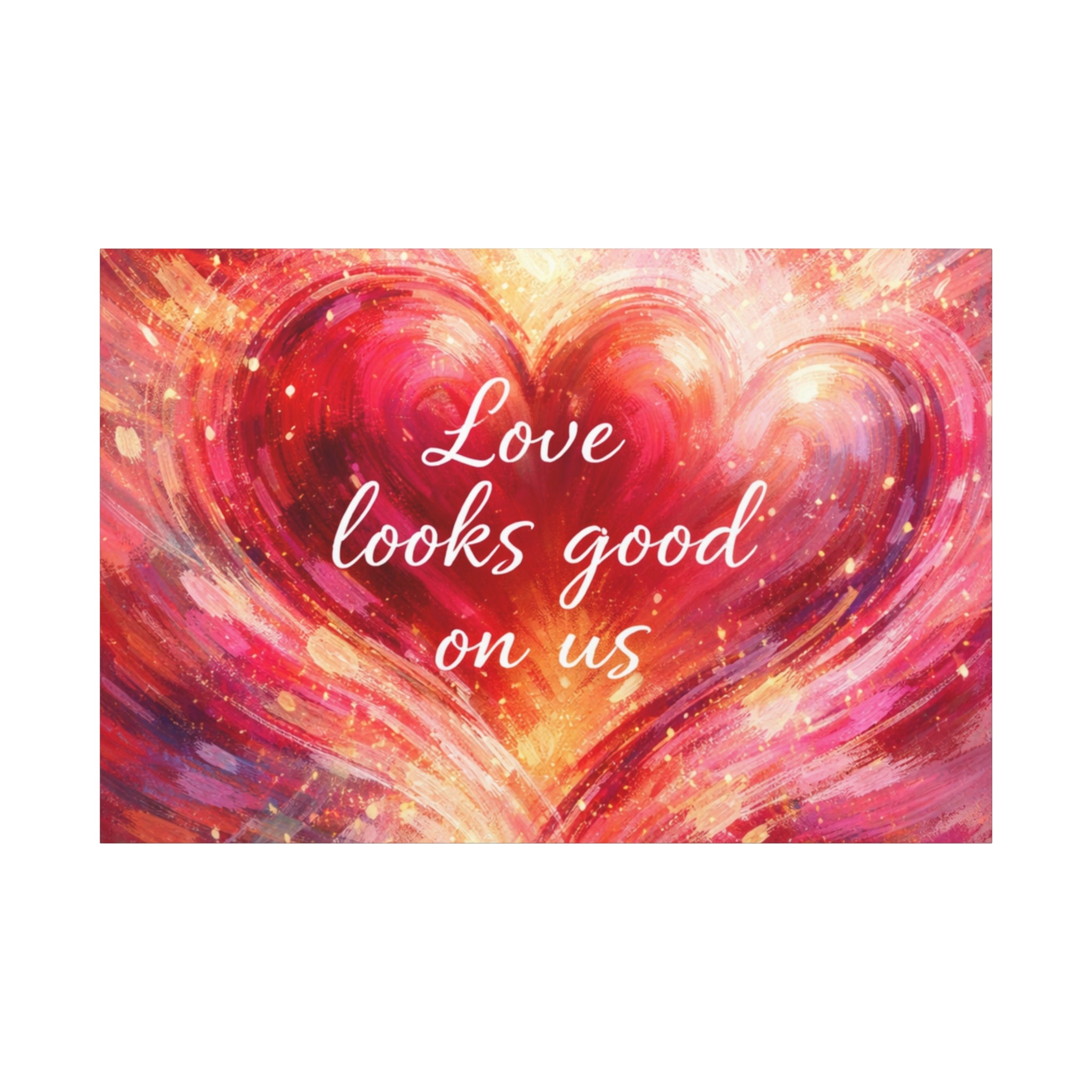 Love Looks Good On Us Matte Canvas Wall Art