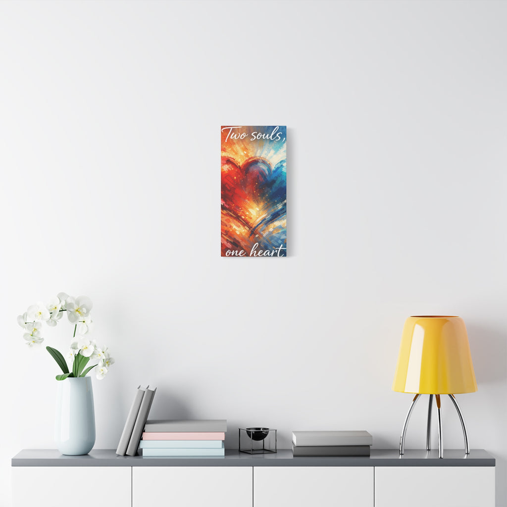Two Souls One Heart Abstract Heart Canvas