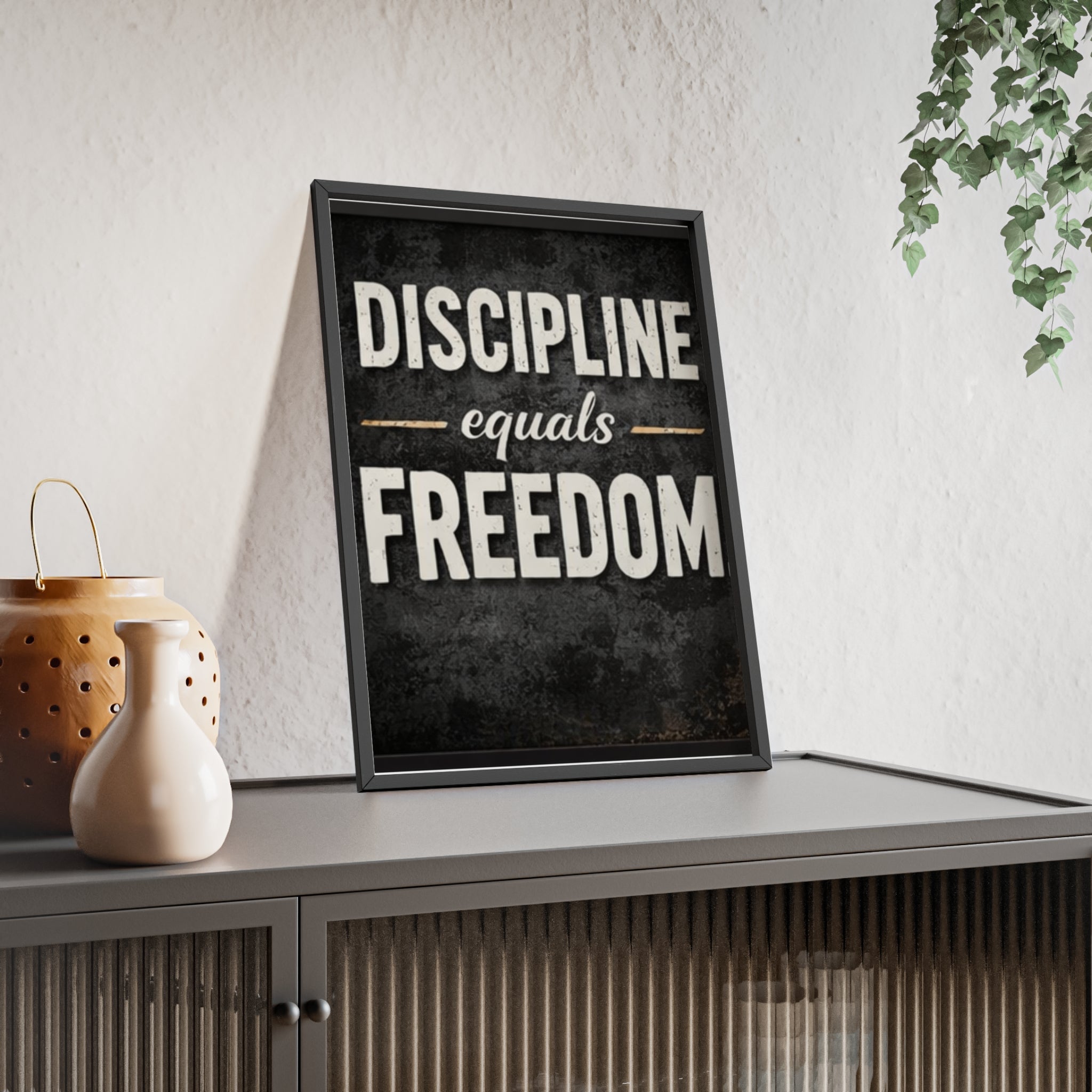Discipline Equals Freedom Framed Poster
