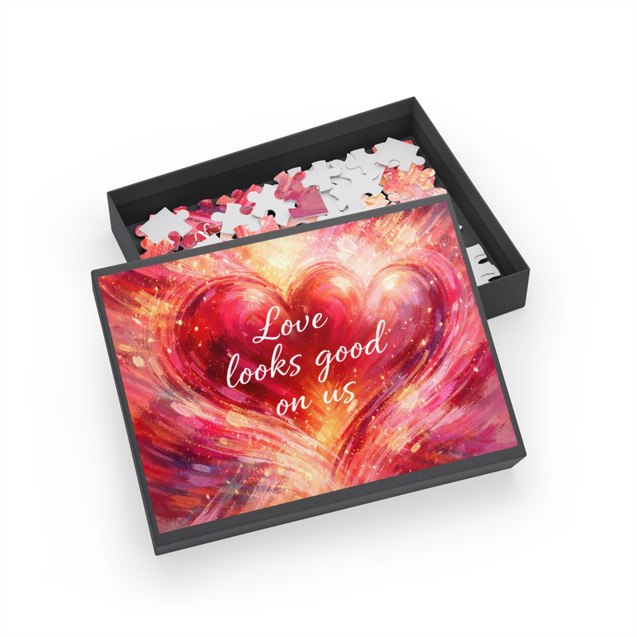 Love Looks Good On Us Romantic Heart Jigsaw Puzzle 96–1000 pcs