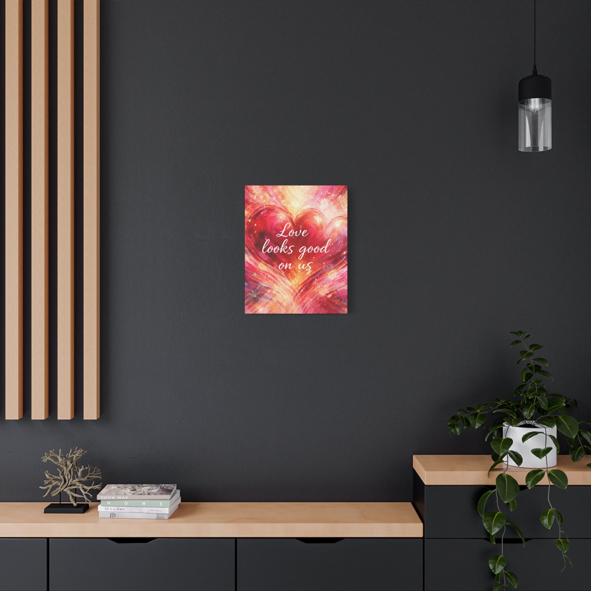 Love Looks Good On Us Matte Canvas Wall Art