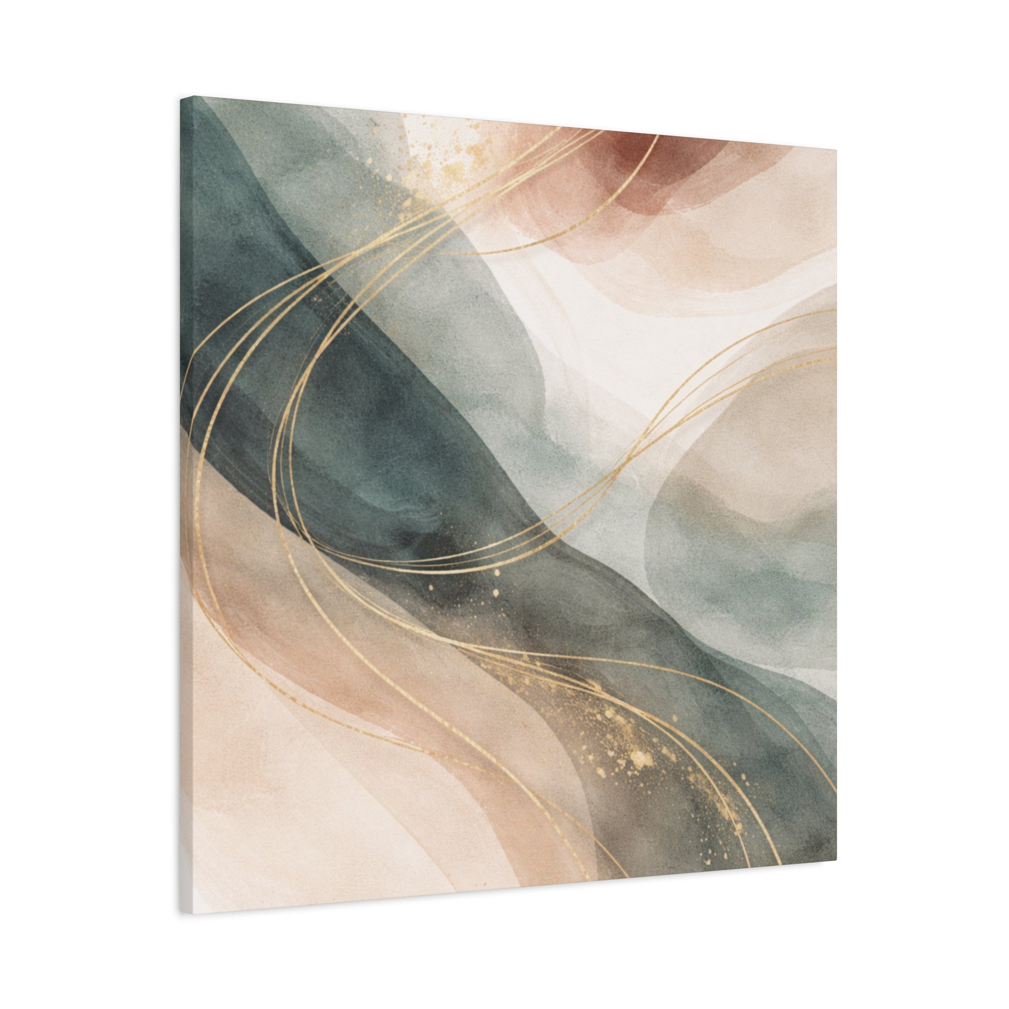 Abstract Coastal Waves Matte Canvas — Stretched Wall Art