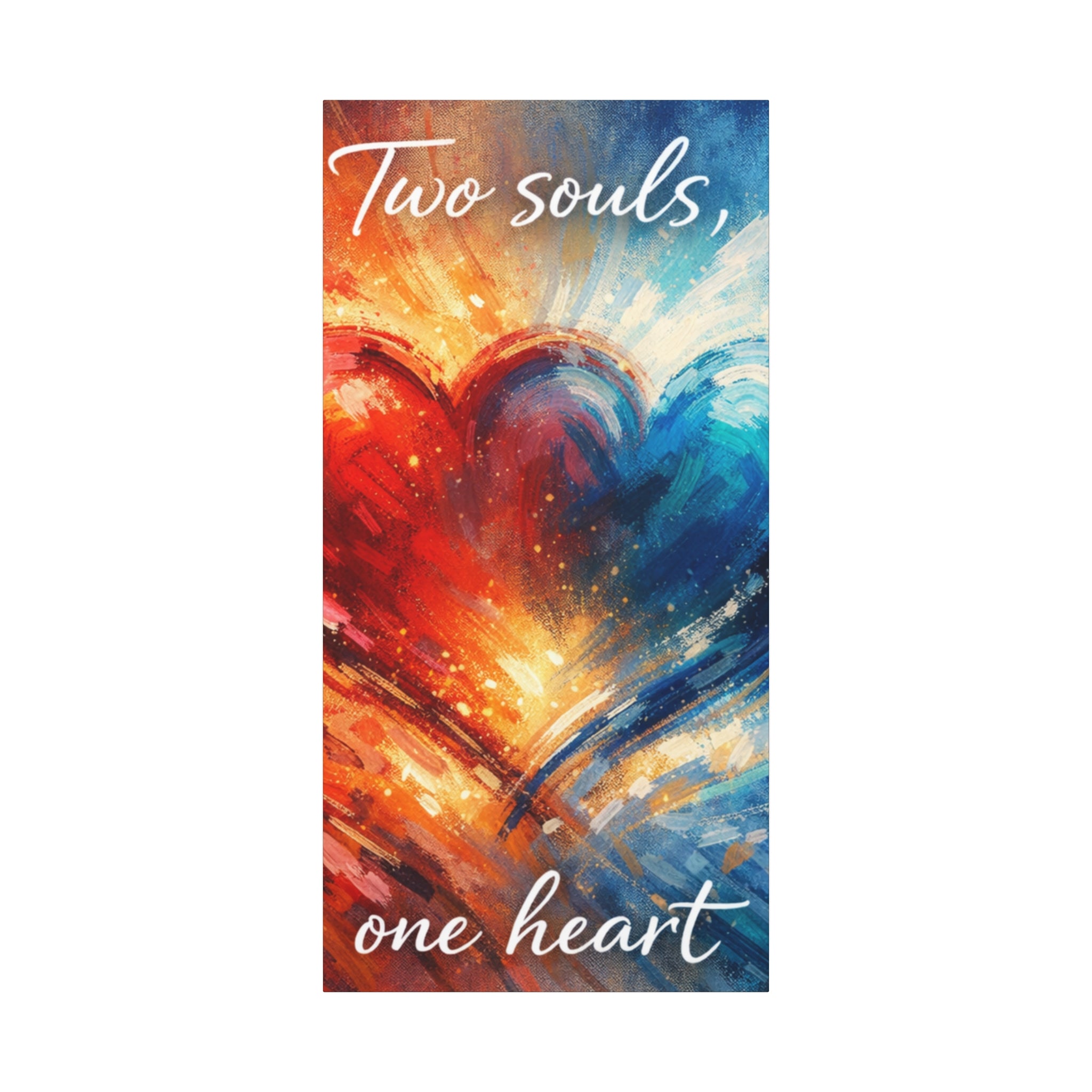 Two Souls One Heart Abstract Heart Canvas