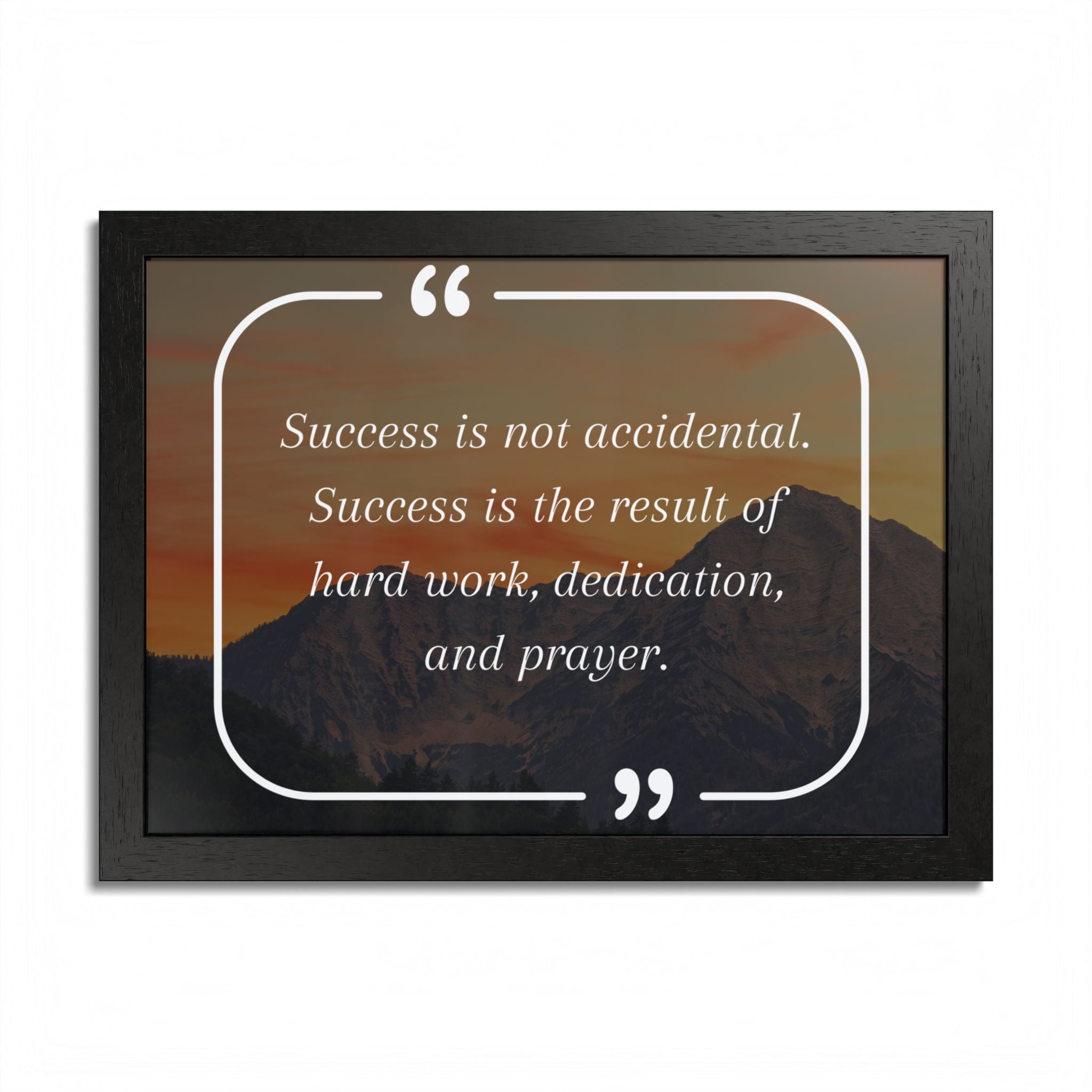Success Is Not Accidental Multi-Color Framed Poster