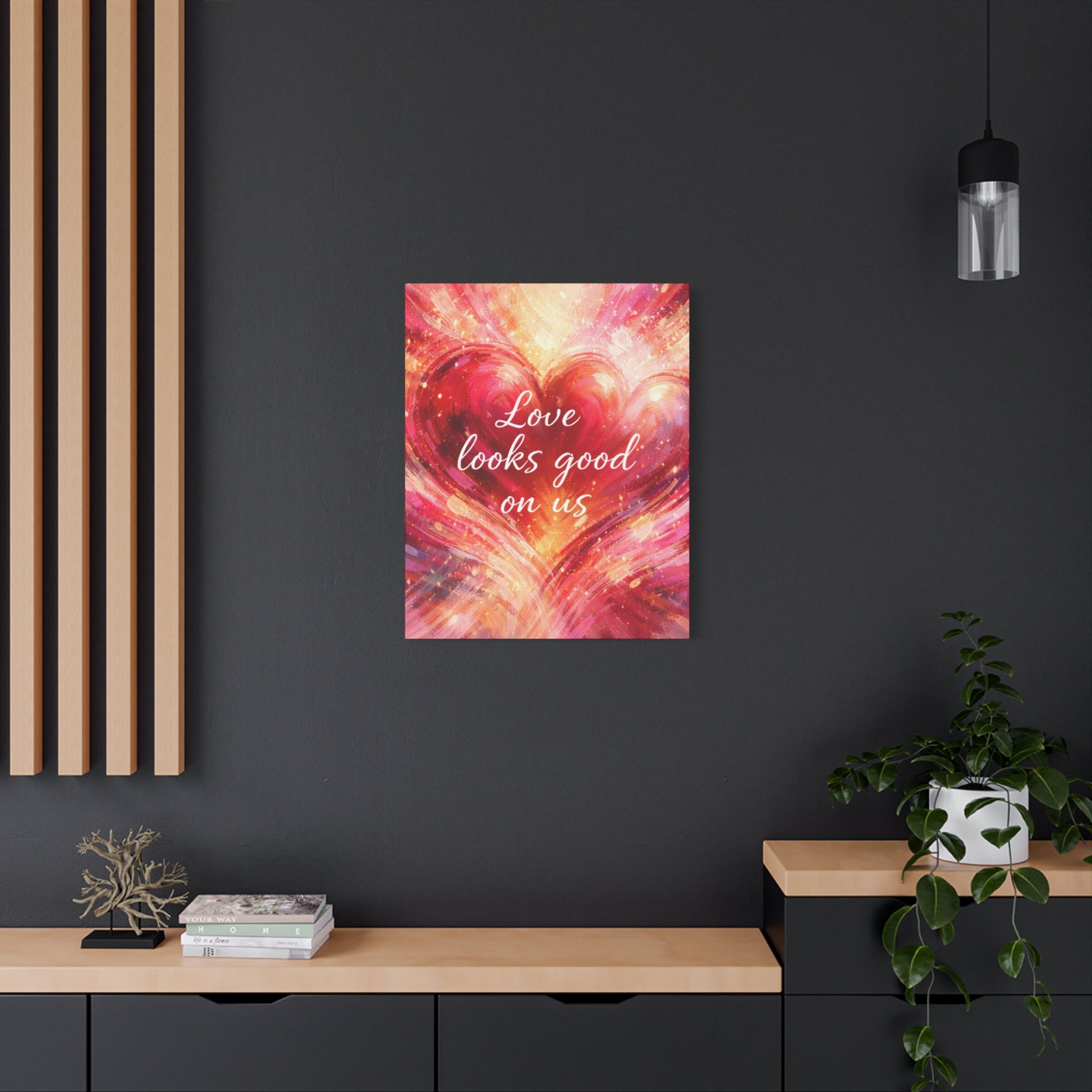 Love Looks Good On Us Matte Canvas Wall Art