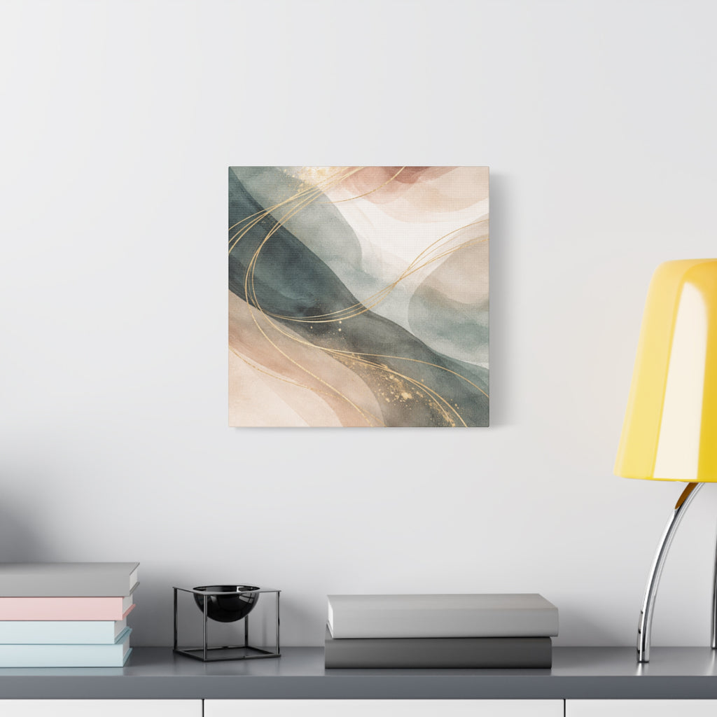 Abstract Coastal Waves Matte Canvas — Stretched Wall Art